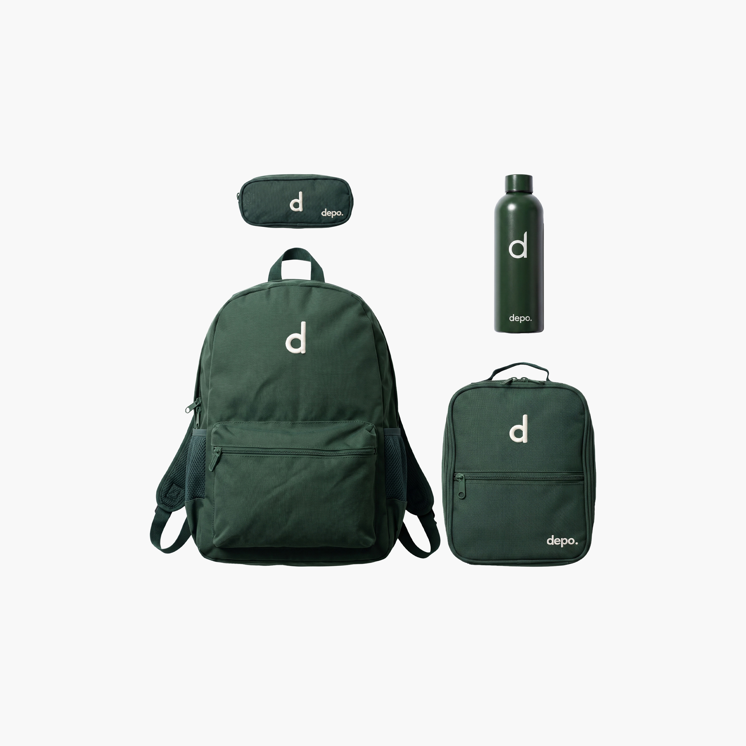 طقم حقيبة مدرسية هايد سوليد 4 قطع مع حقيبة طعام ومقلمة قياس 17 بوصة من ديبو-school-bagsandbackpacks-backpacks-image-1