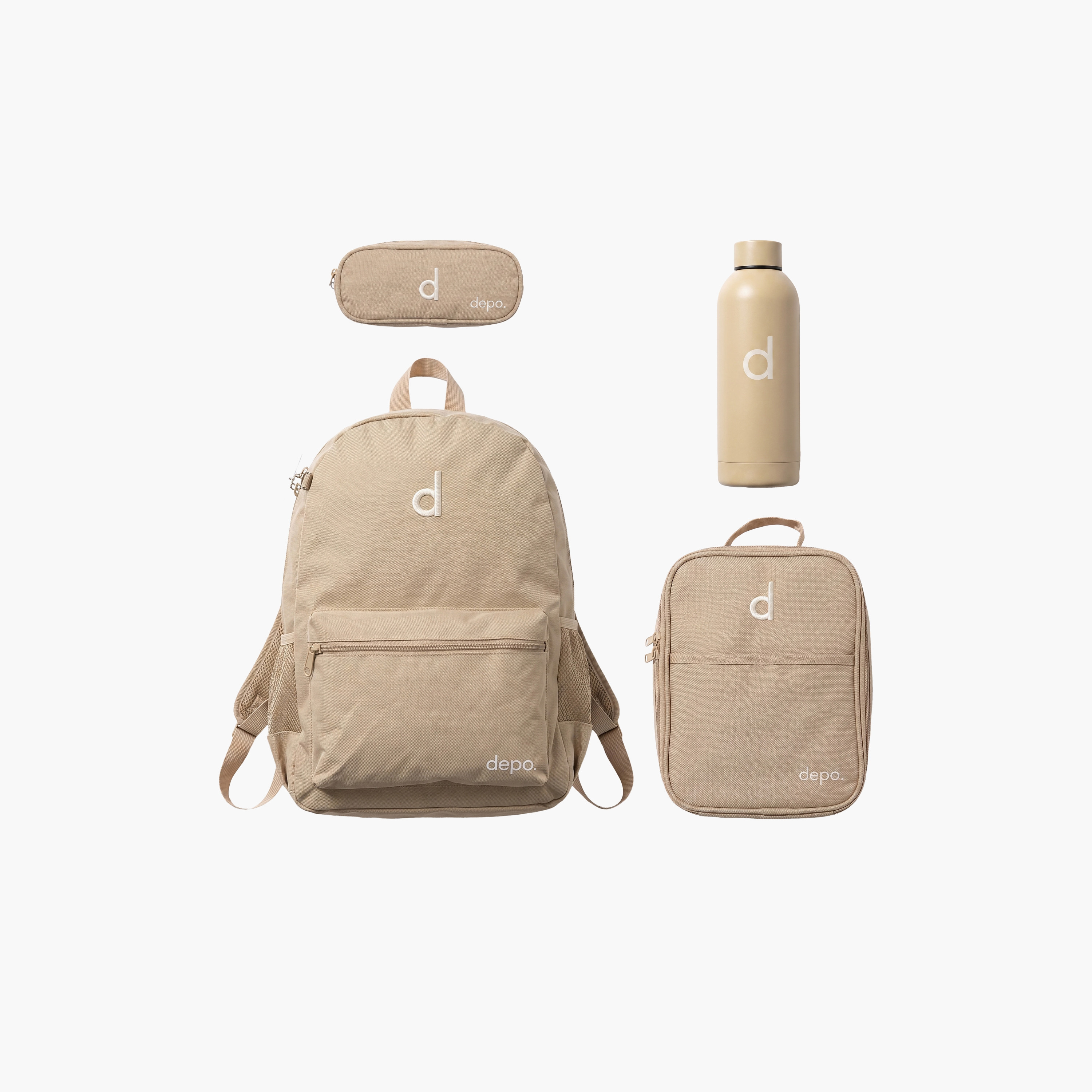 طقم حقيبة مدرسية هايد سوليد 4 قطع مع حقيبة طعام ومقلمة قياس 17 بوصة من ديبو-school-bagsandbackpacks-backpacks-image-1