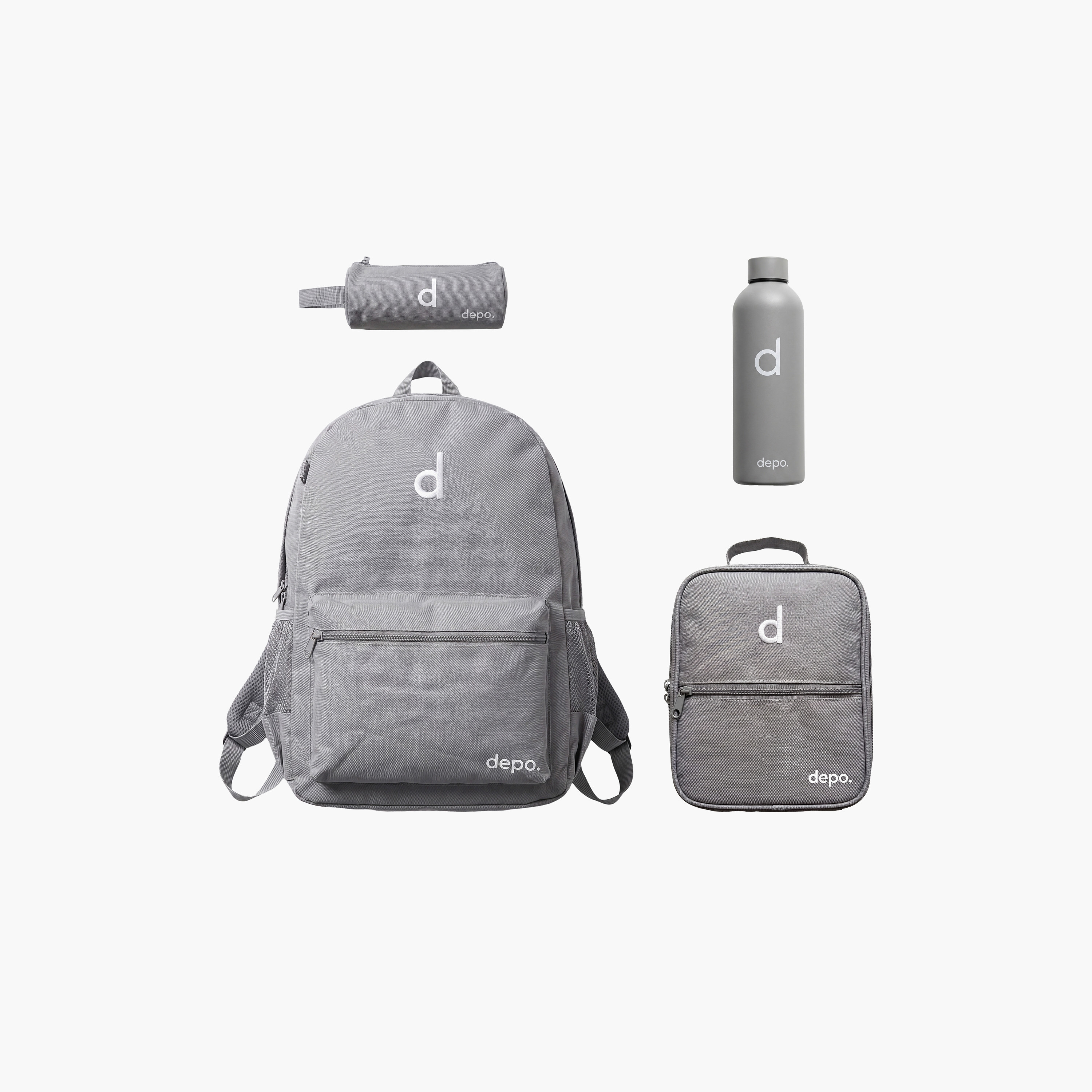 Depo High Solid 4-Piece School Backpack Set with Lunch Bag and Pencil Case - 17 Inch-school-bagsandbackpacks-backpacks-image-1