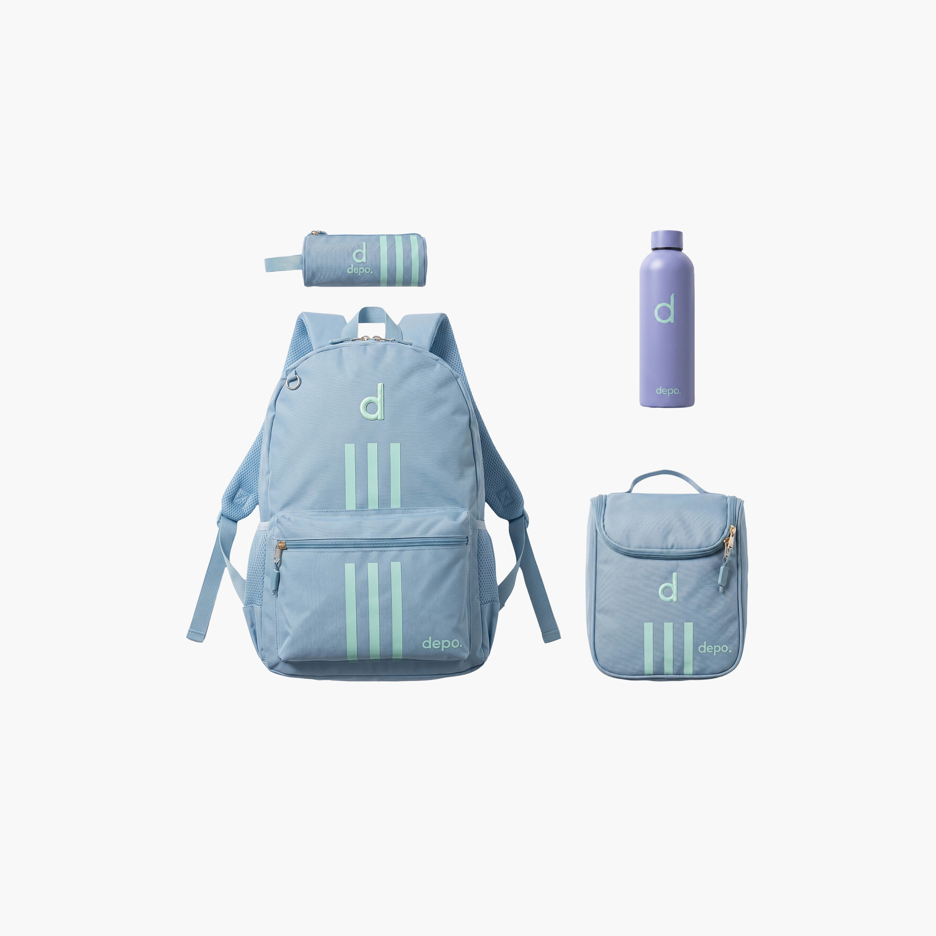 طقم حقيبة مدرسية ليدي سبورت للبنات 4 قطع مع حقيبة طعام ومقلمة قياس 17 بوصة من ديبو-school-bagsandbackpacks-backpacks-image-8