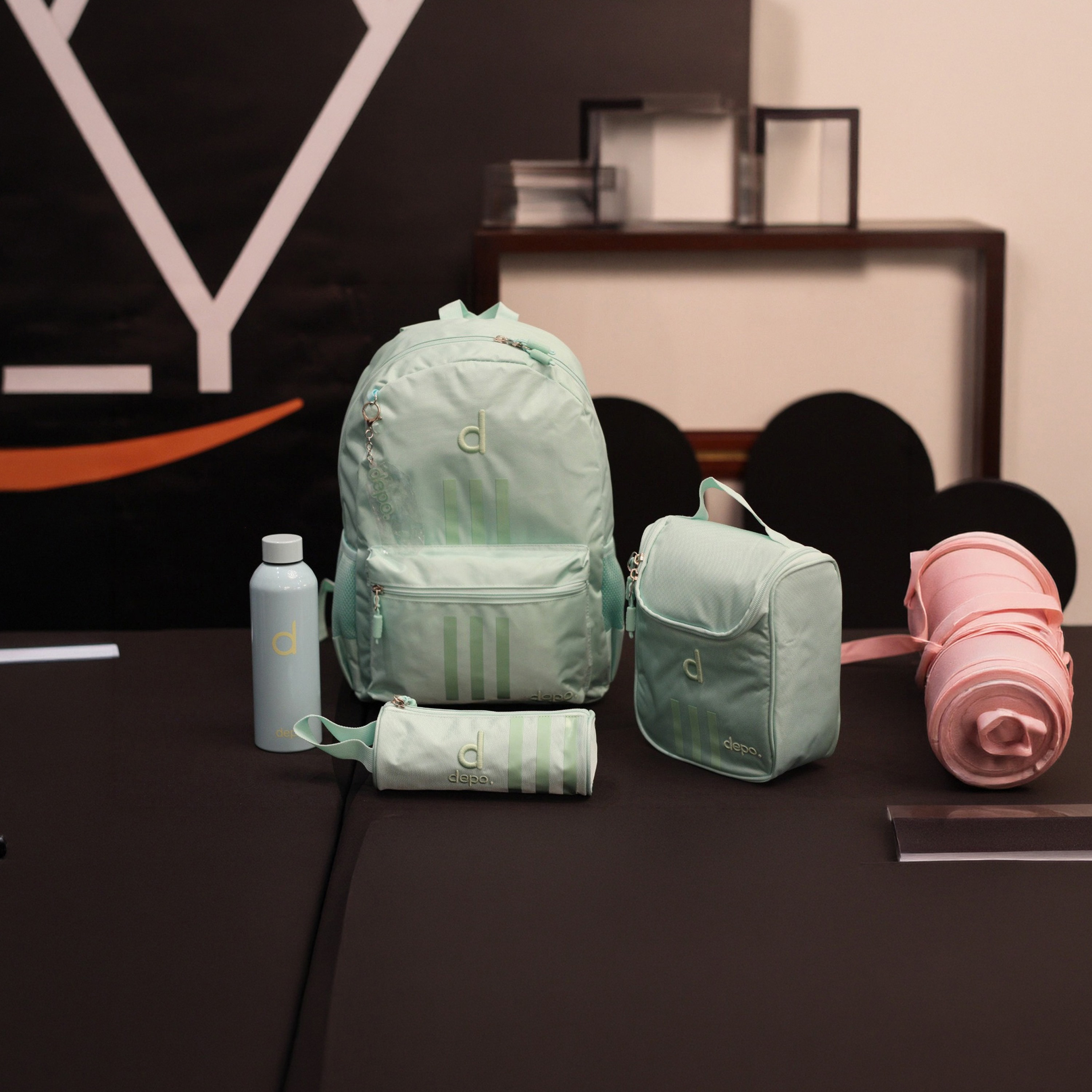 طقم حقيبة مدرسية ليدي سبورت للبنات 4 قطع مع حقيبة طعام ومقلمة قياس 17 بوصة من ديبو-school-bagsandbackpacks-backpacks-image-7