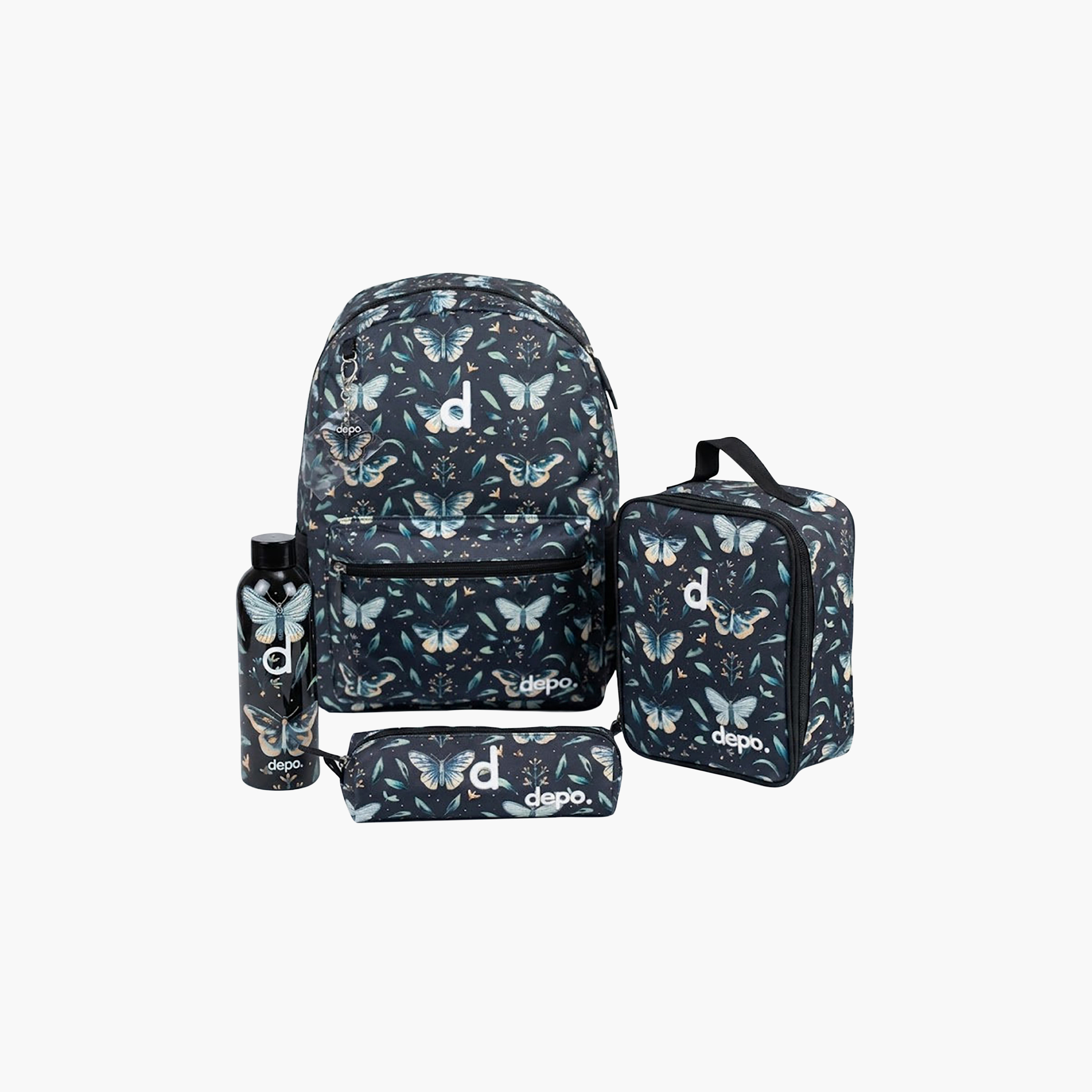 Depo Firefly 4-Piece School Backpack Set for Girls with Lunch Bag and Pencil Case - 17 Inch-school-bagsandbackpacks-backpacks-image-7