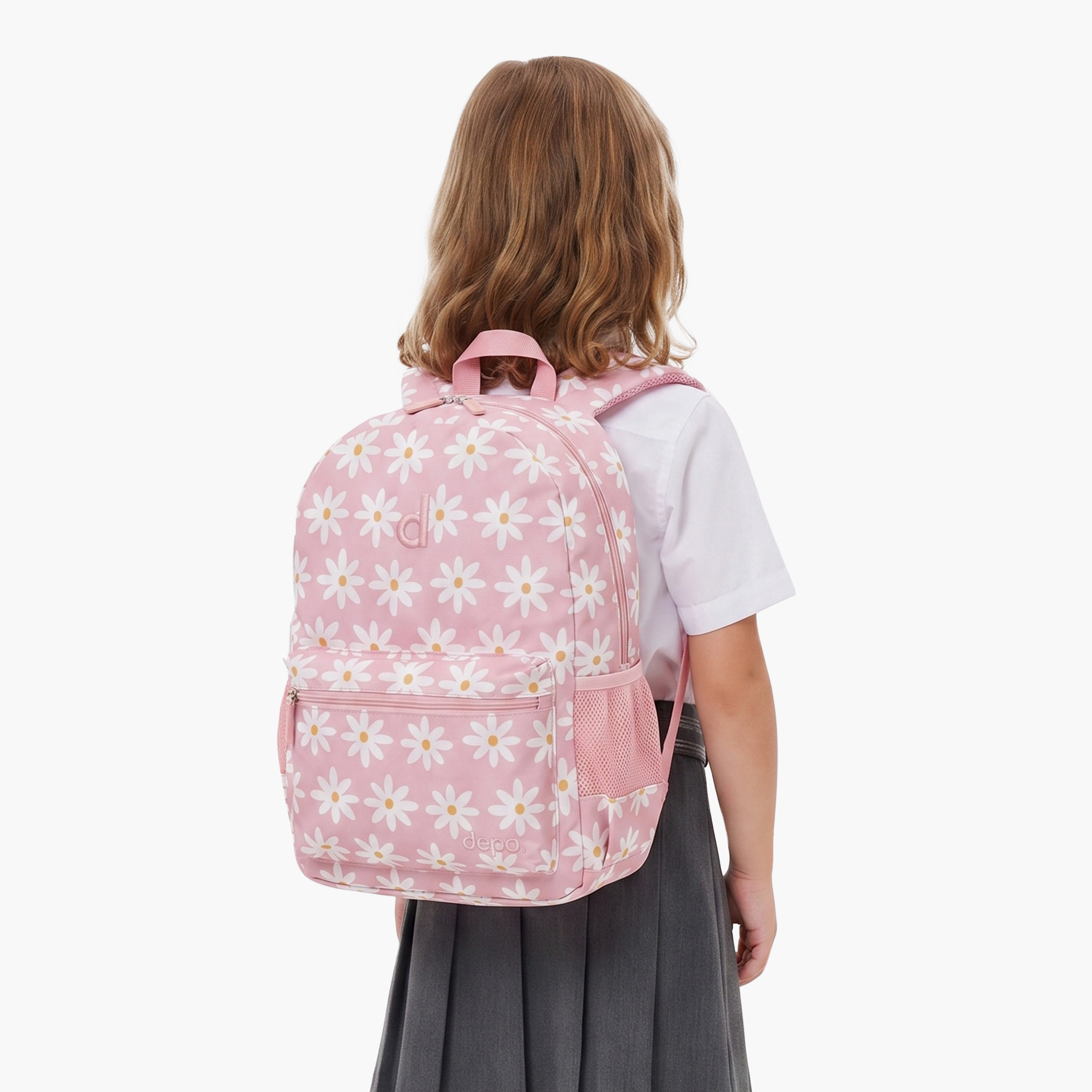 طقم حقيبة مدرسية ديزي فلورز للبنات 4 قطع مع حقيبة طعام ومقلمة قياس 17 بوصة من ديبو-school-bagsandbackpacks-backpacks-image-6