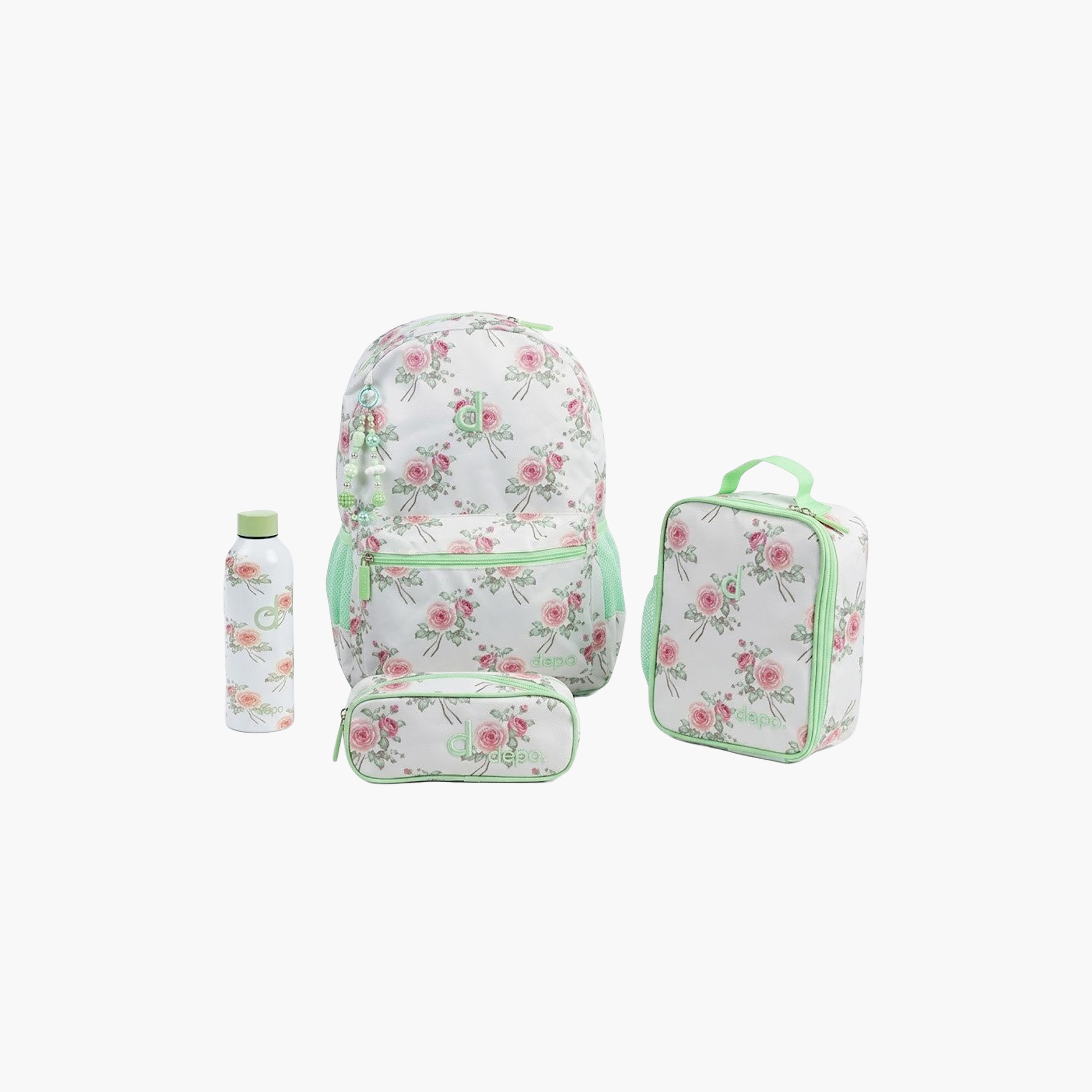 Depo Pink Roze 4-Piece School Backpack Set for Girls with Lunch Bag and Pencil Case - 17 Inch-school-bagsandbackpacks-backpacks-image-7