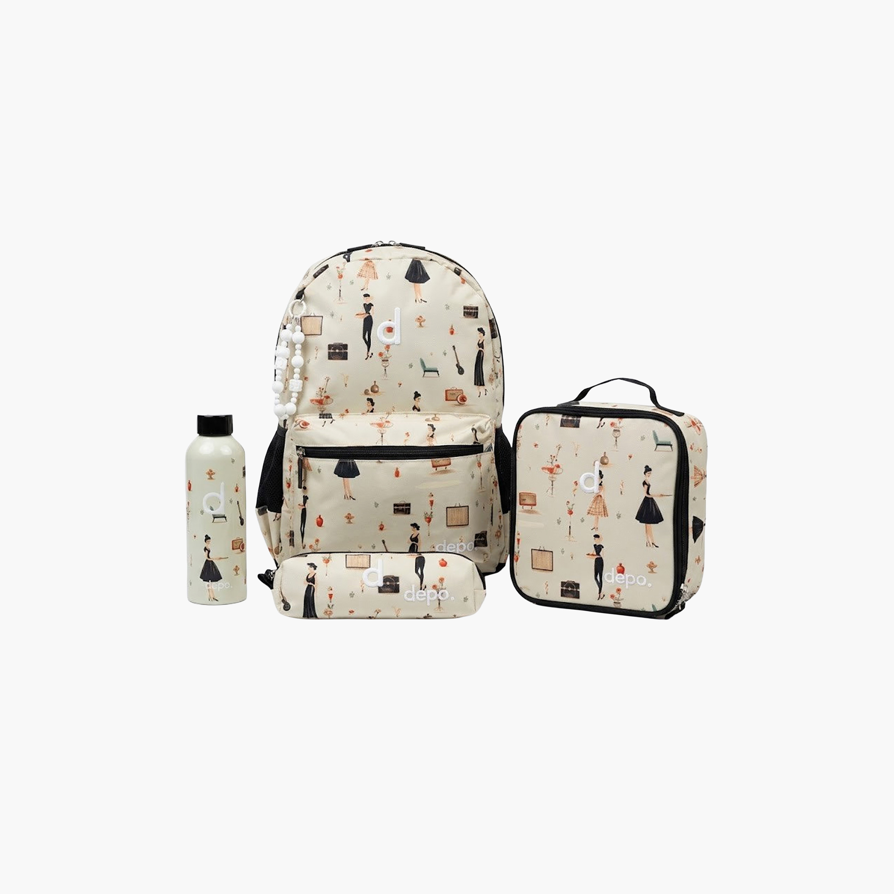 Depo Elegant Girl 4-Piece School Backpack Set for Girls with Lunch Bag and Pencil Case - 17 Inch-school-bagsandbackpacks-backpacks-image-7