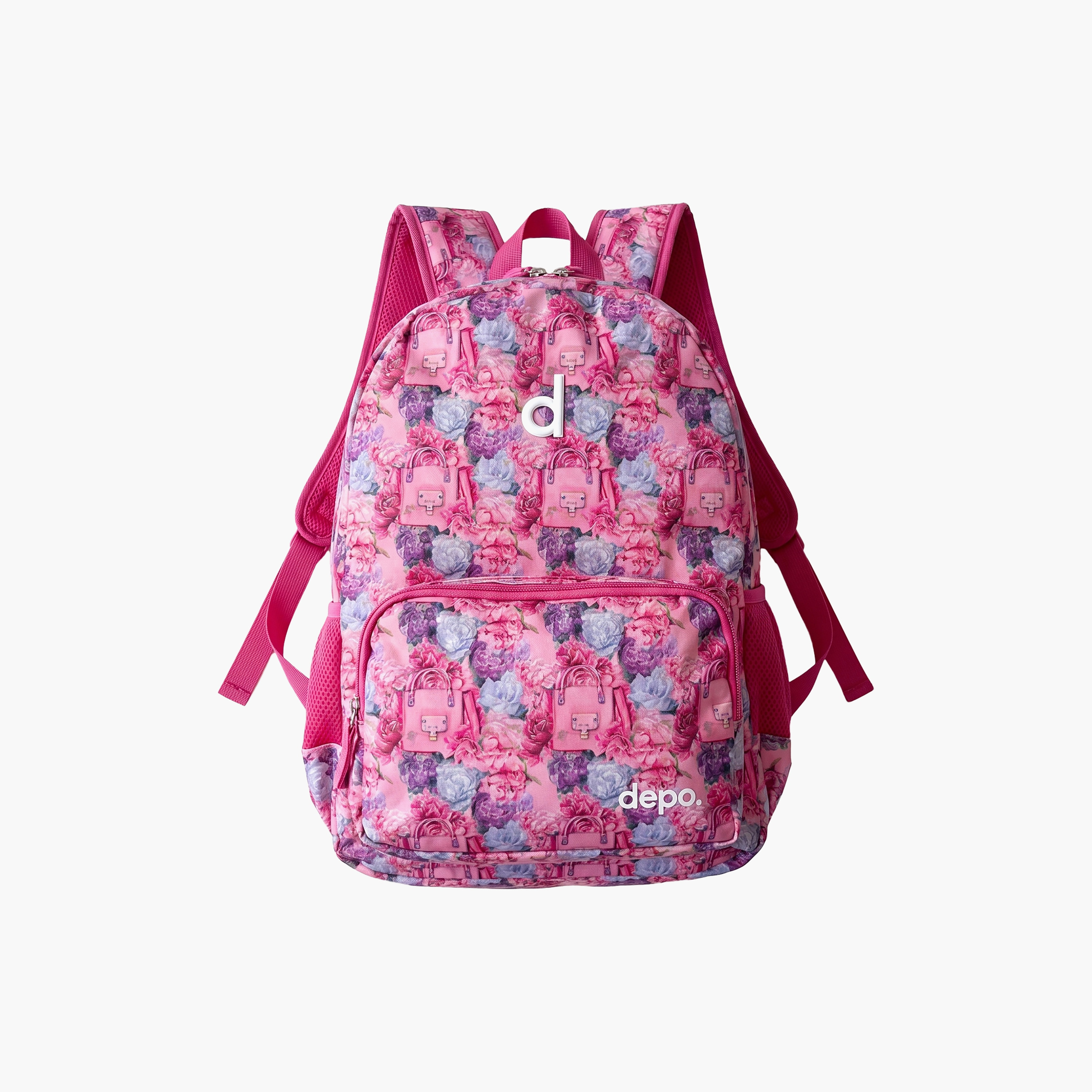 Depo Flowers Garden 4-Piece School Backpack Set for Girls with Lunch Bag and Pencil Case - 17 Inch-school-bagsandbackpacks-backpacks-image-2