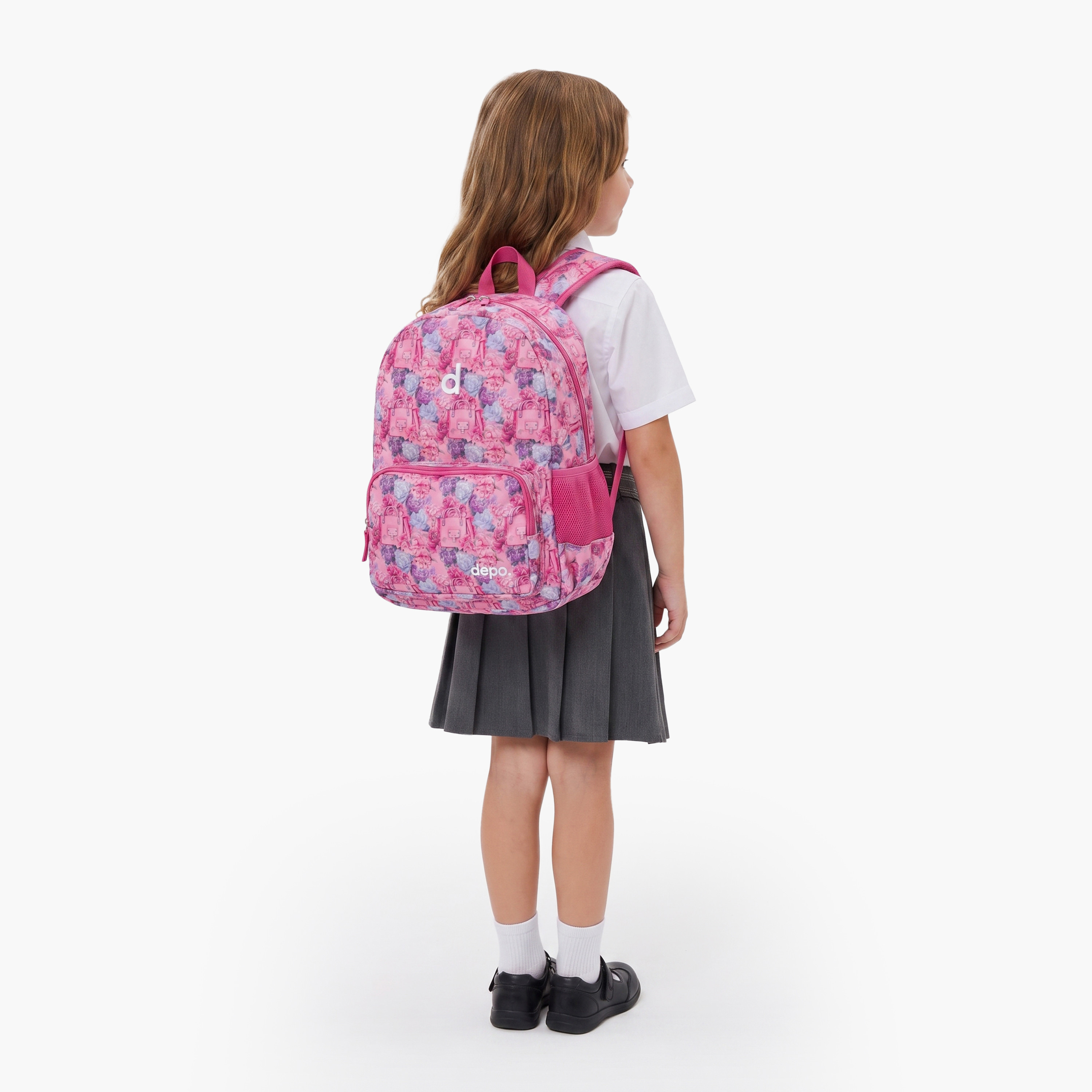 Depo Flowers Garden 4-Piece School Backpack Set for Girls with Lunch Bag and Pencil Case - 17 Inch-school-bagsandbackpacks-backpacks-image-6
