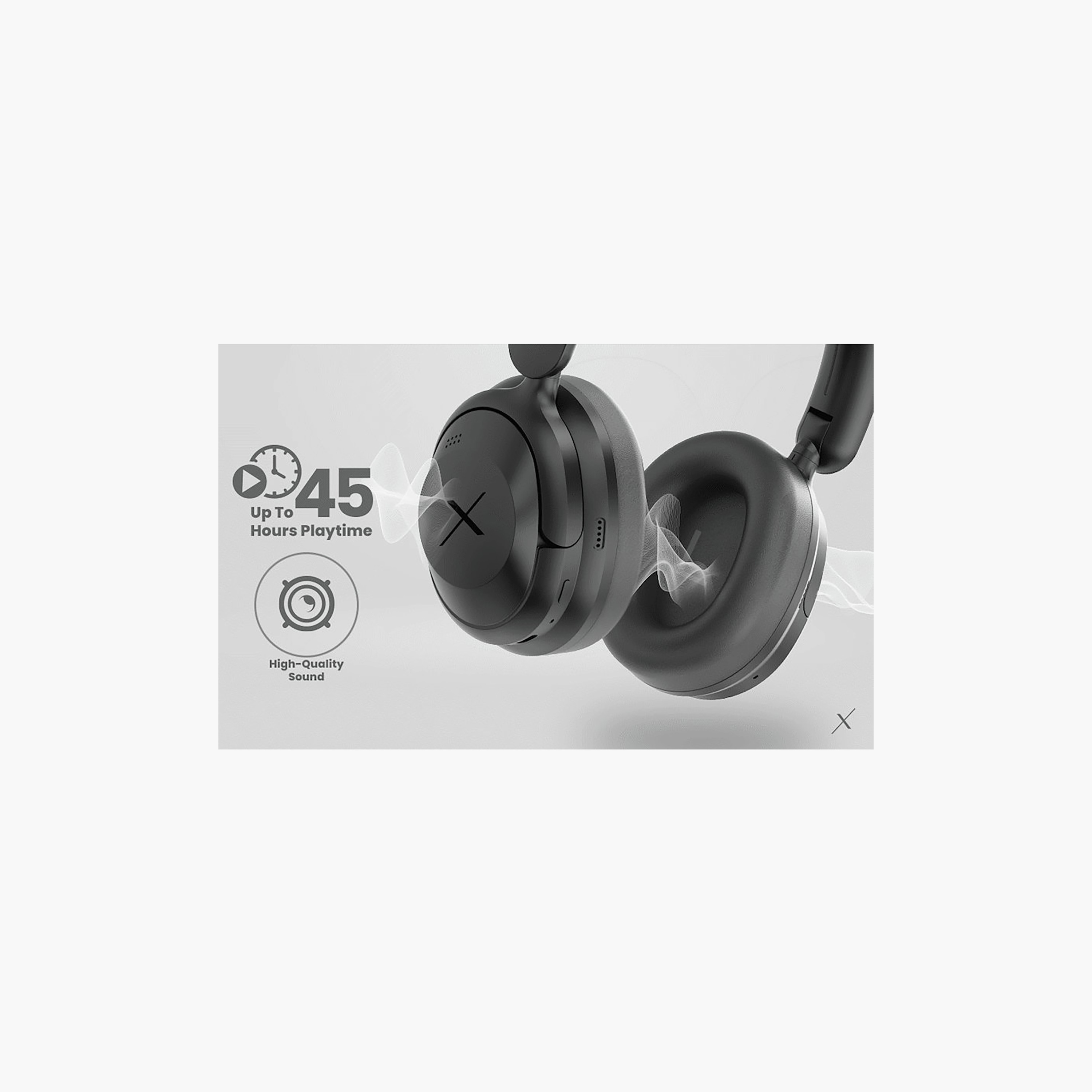 Volkano X Halo ANC Bluetooth Wireless Headphones with 45 Hours Playtime-electronics-headphonesandearphones-image-8