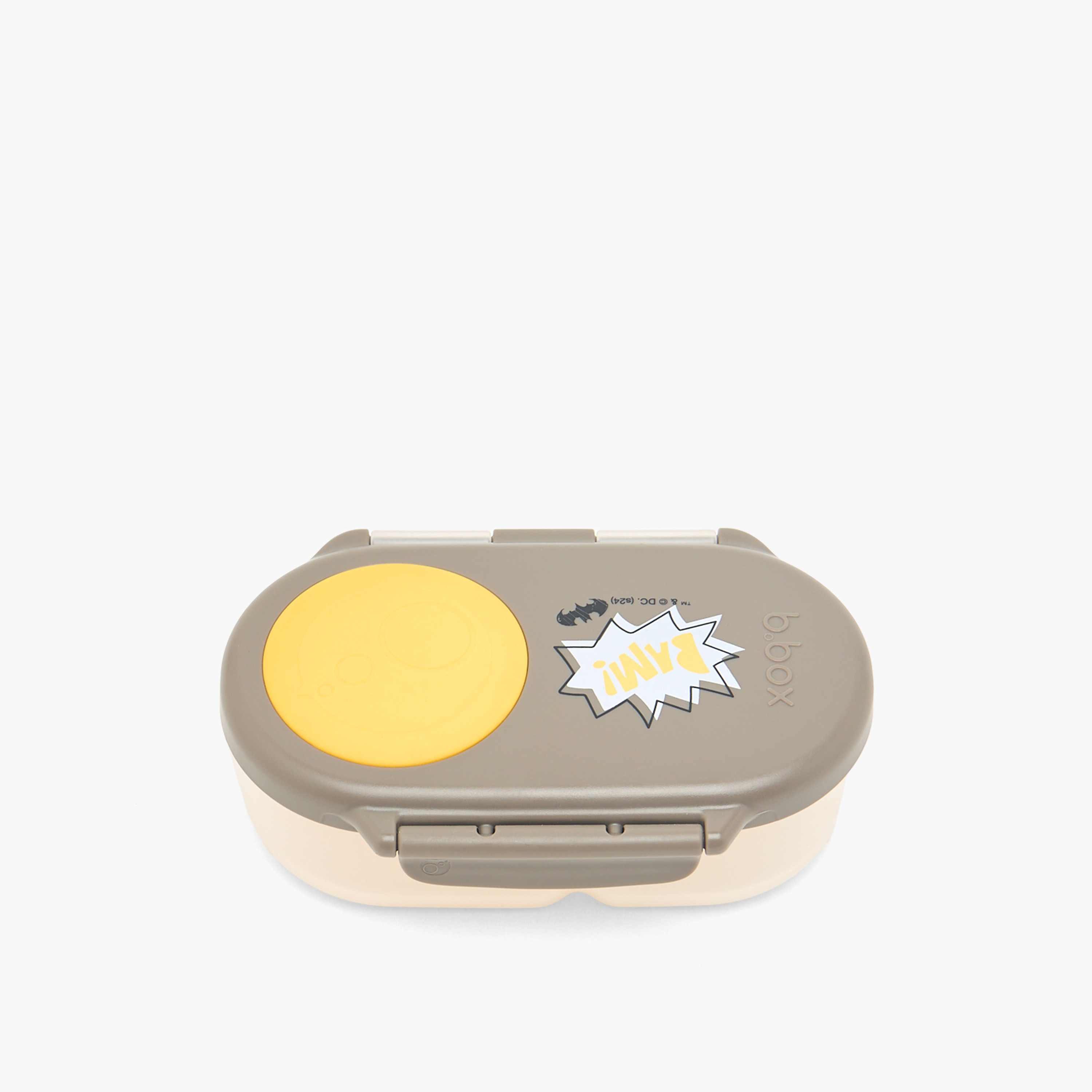 صندوق وجبات خفيفة بقسمين وبطبعات باتمان للأولاد من بي بوكس - 350 مل-school-lunchessentials-lunchboxes-image-2