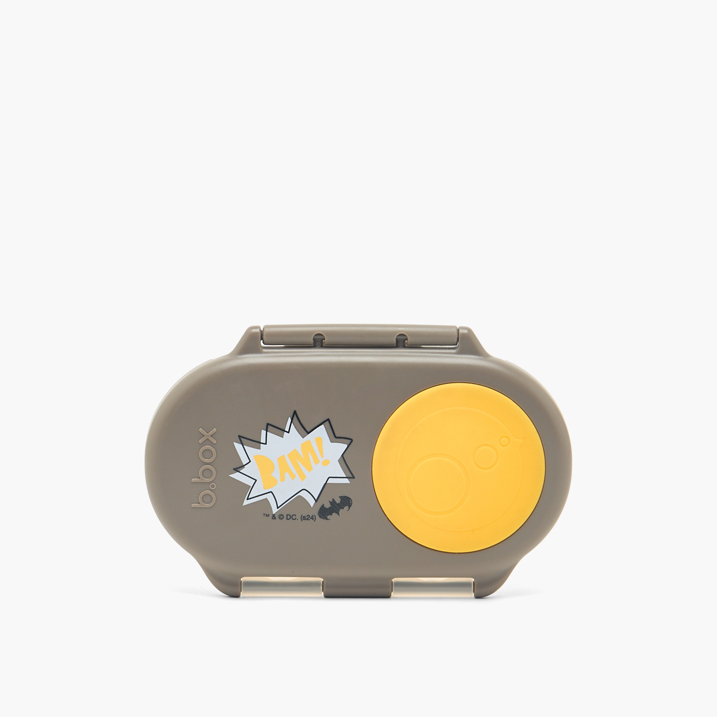 صندوق وجبات خفيفة بقسمين وبطبعات باتمان للأولاد من بي بوكس - 350 مل-school-lunchessentials-lunchboxes-image-3