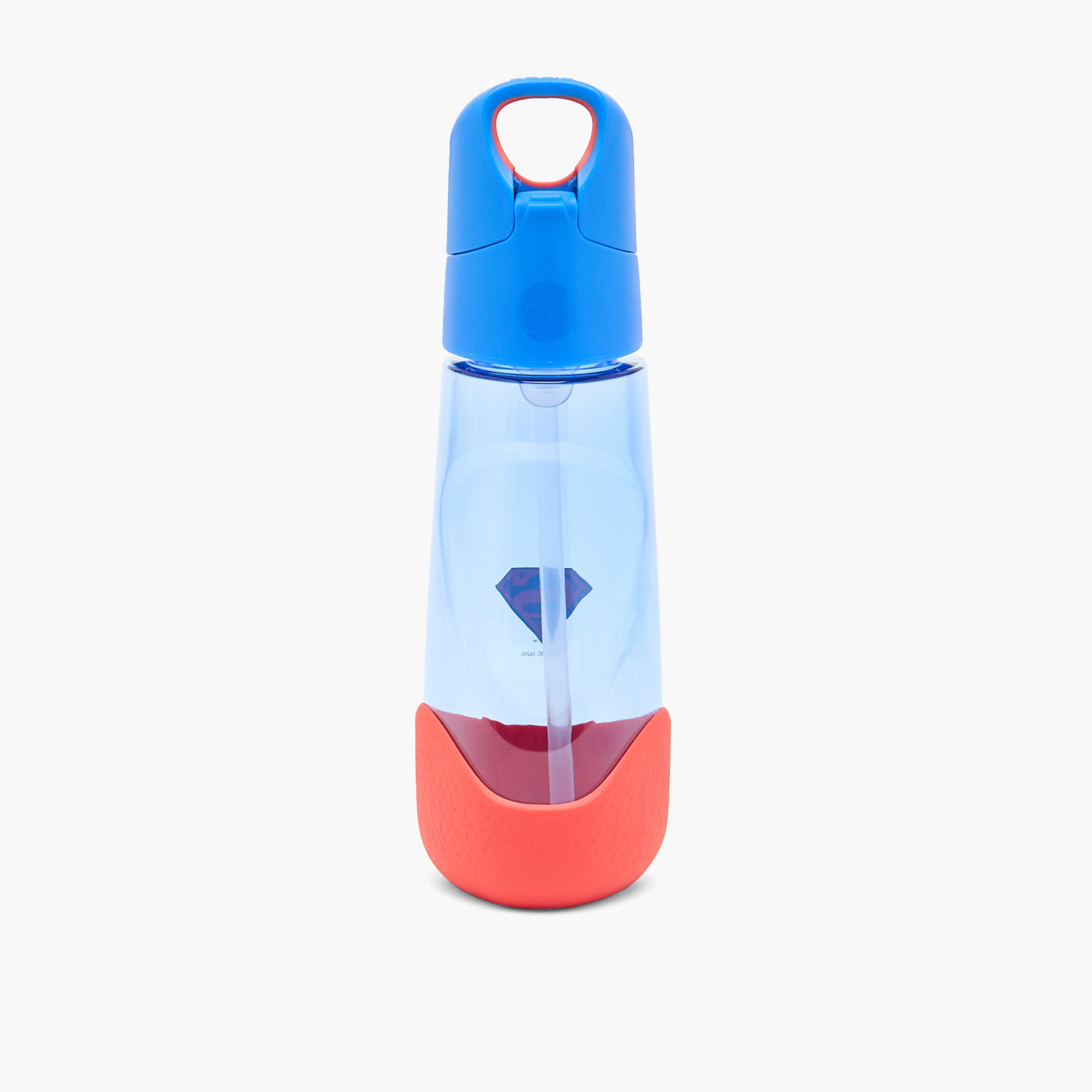 b.box Superman Print Tritan Water Bottle with Flip Spout and Handle - 600 ml-school-waterbottles-image-3
