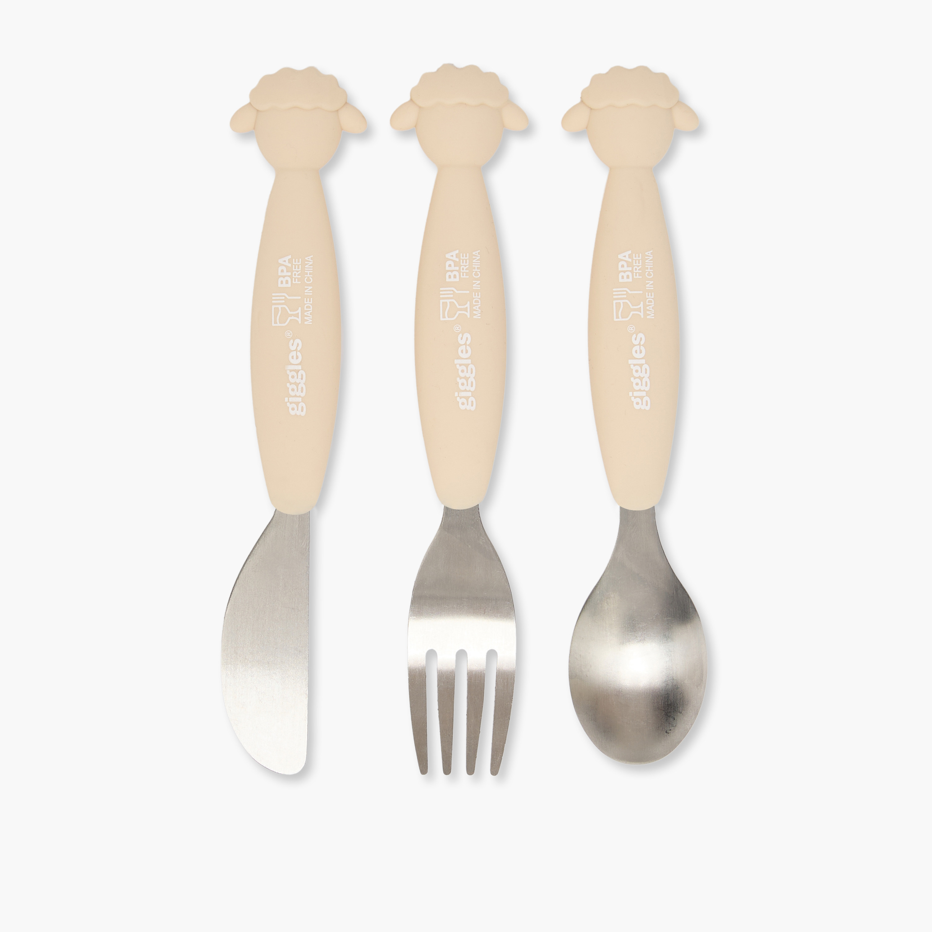 Giggles Cutlery Set, Silicone Handle-baby-feeding-mealtimeessentials-image-5