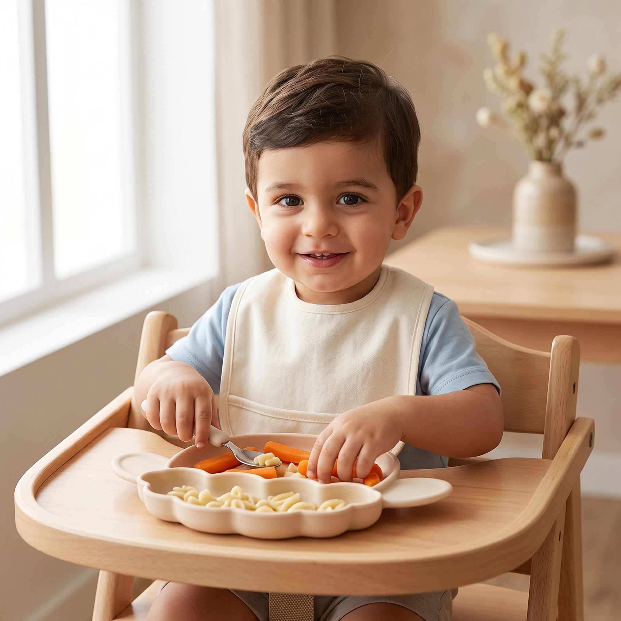 صحن بقاعدة شفط وقسمين من جيجلز-baby-feeding-mealtimeessentials-image-2