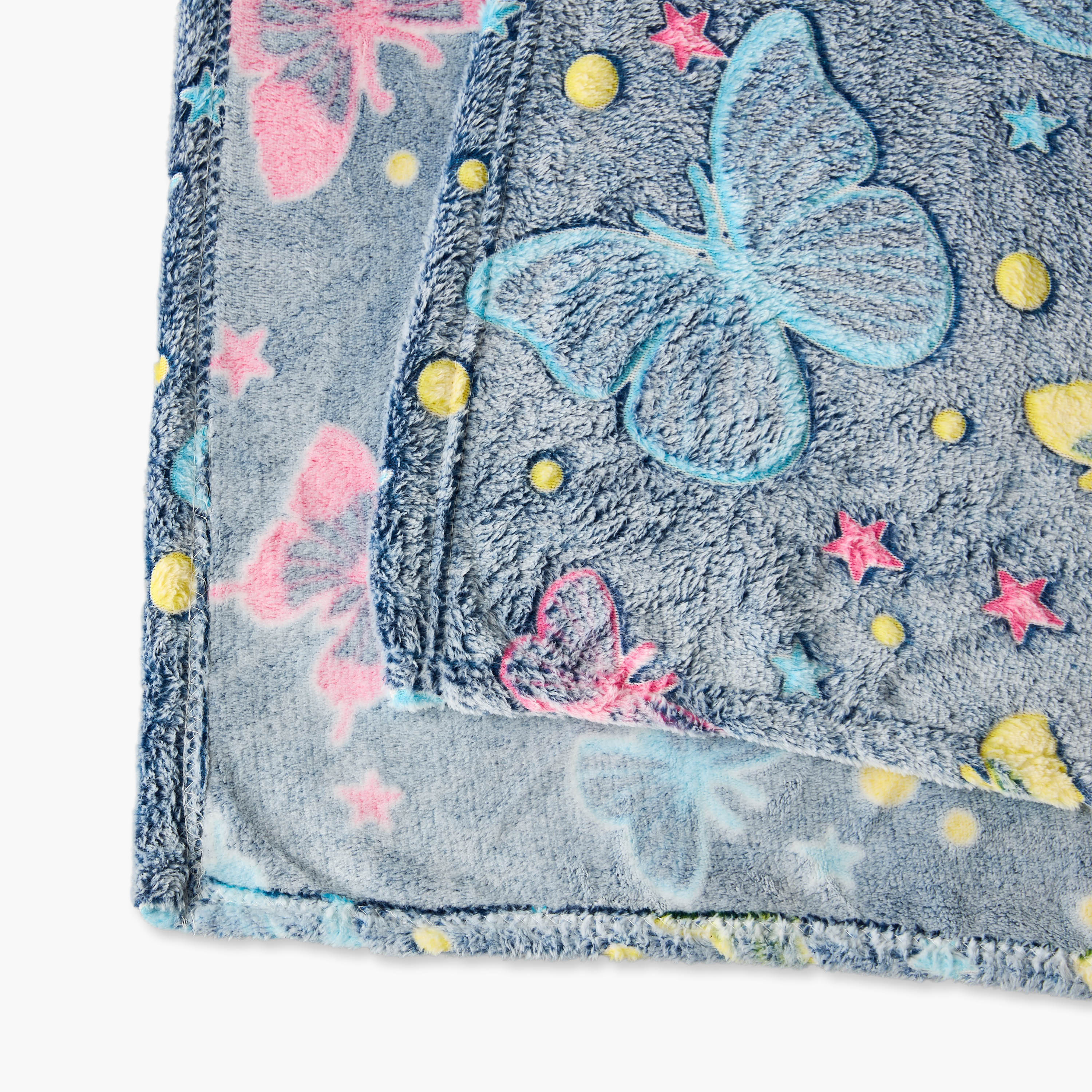 بطانية مضيئة في الظلام بطبعات فراشات-household-bedding-blankets-image-4