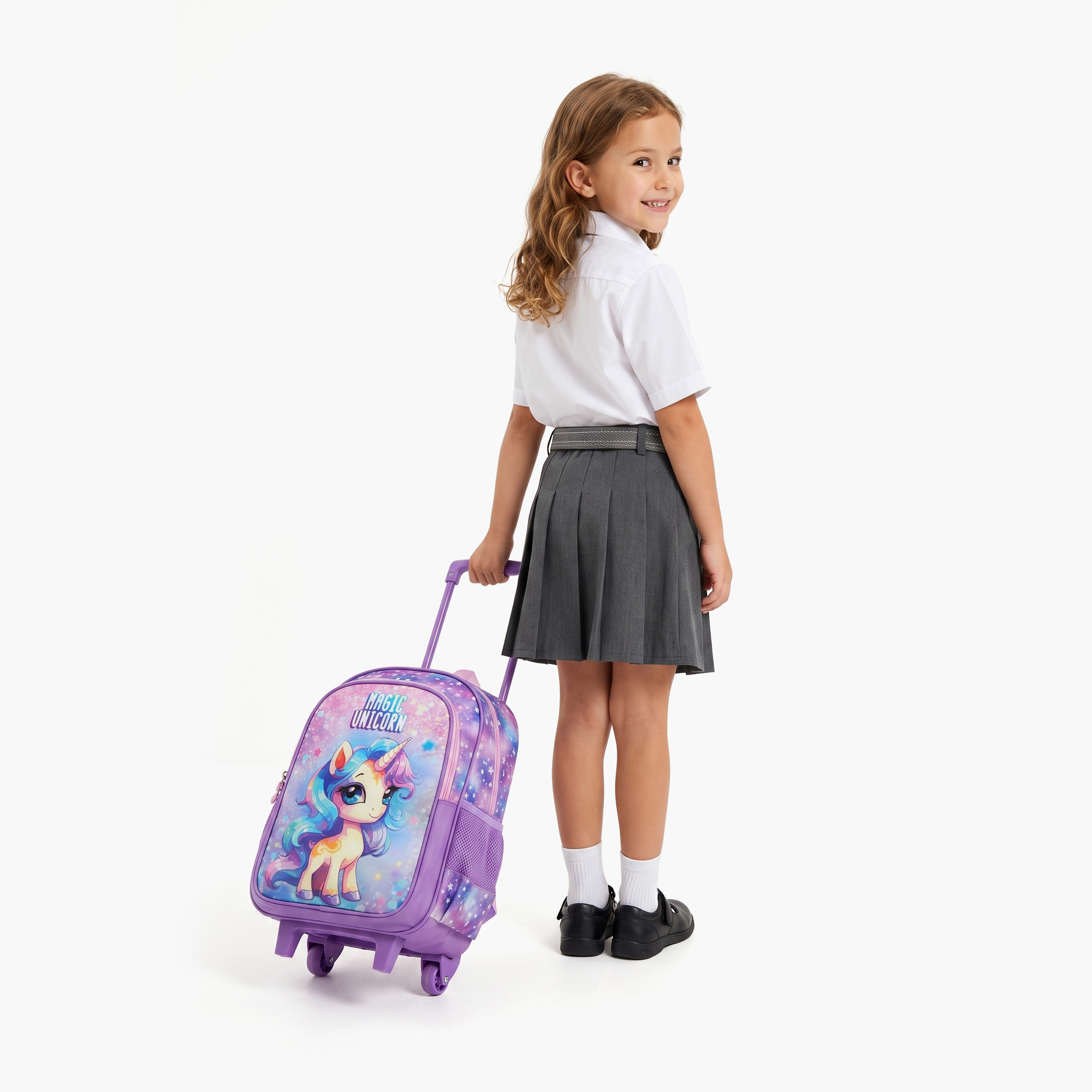 Royal Falcon Unicorn 5-Piece School Trolley Backpack Set for Girls 5-8 Years - 15 Inch-school-bagsandbackpacks-trolleybags-image-7