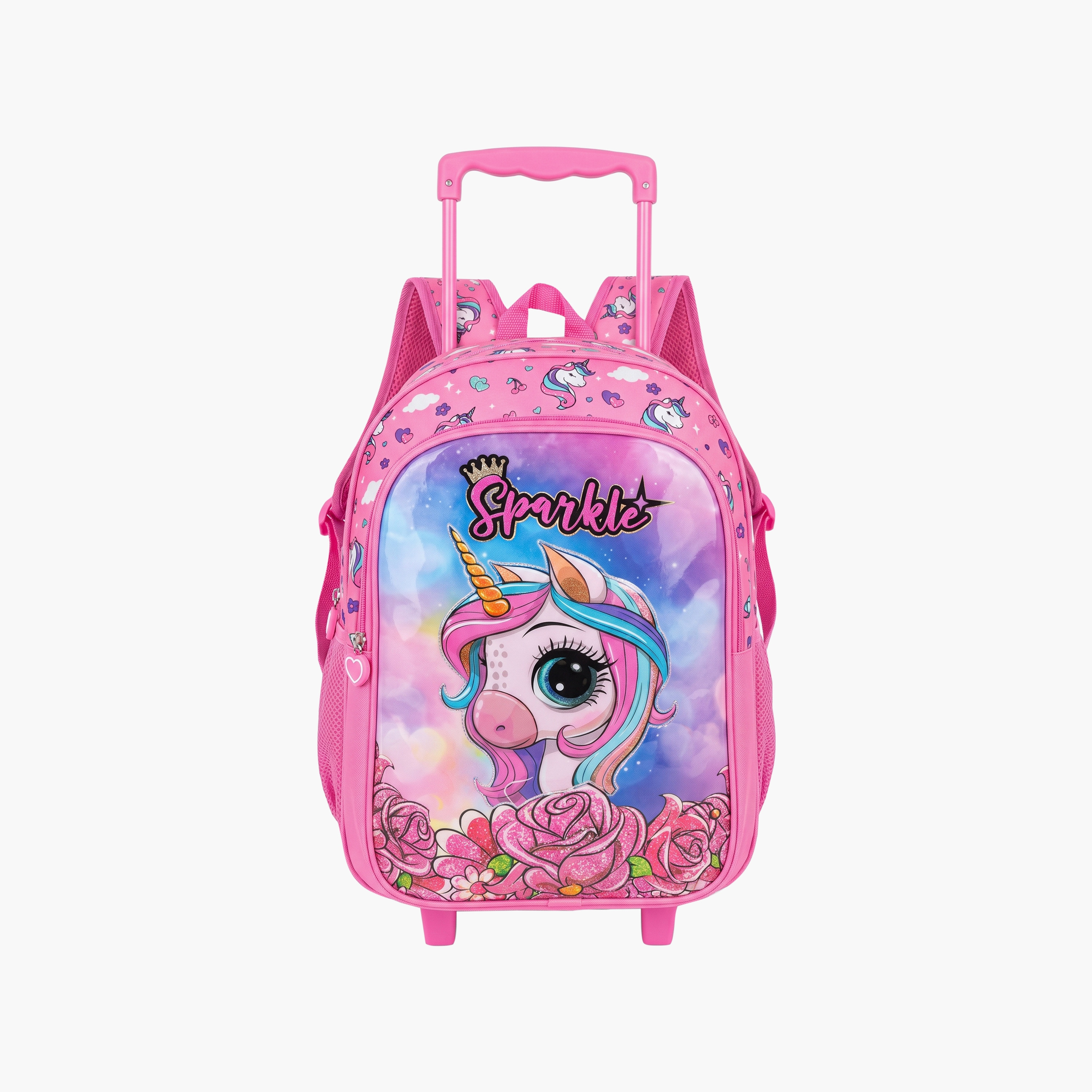 Royal Falcon Unicorn 5-Piece School Trolley Backpack Set for Girls 5-8 Years - 15 Inch-school-bagsandbackpacks-trolleybags-image-2