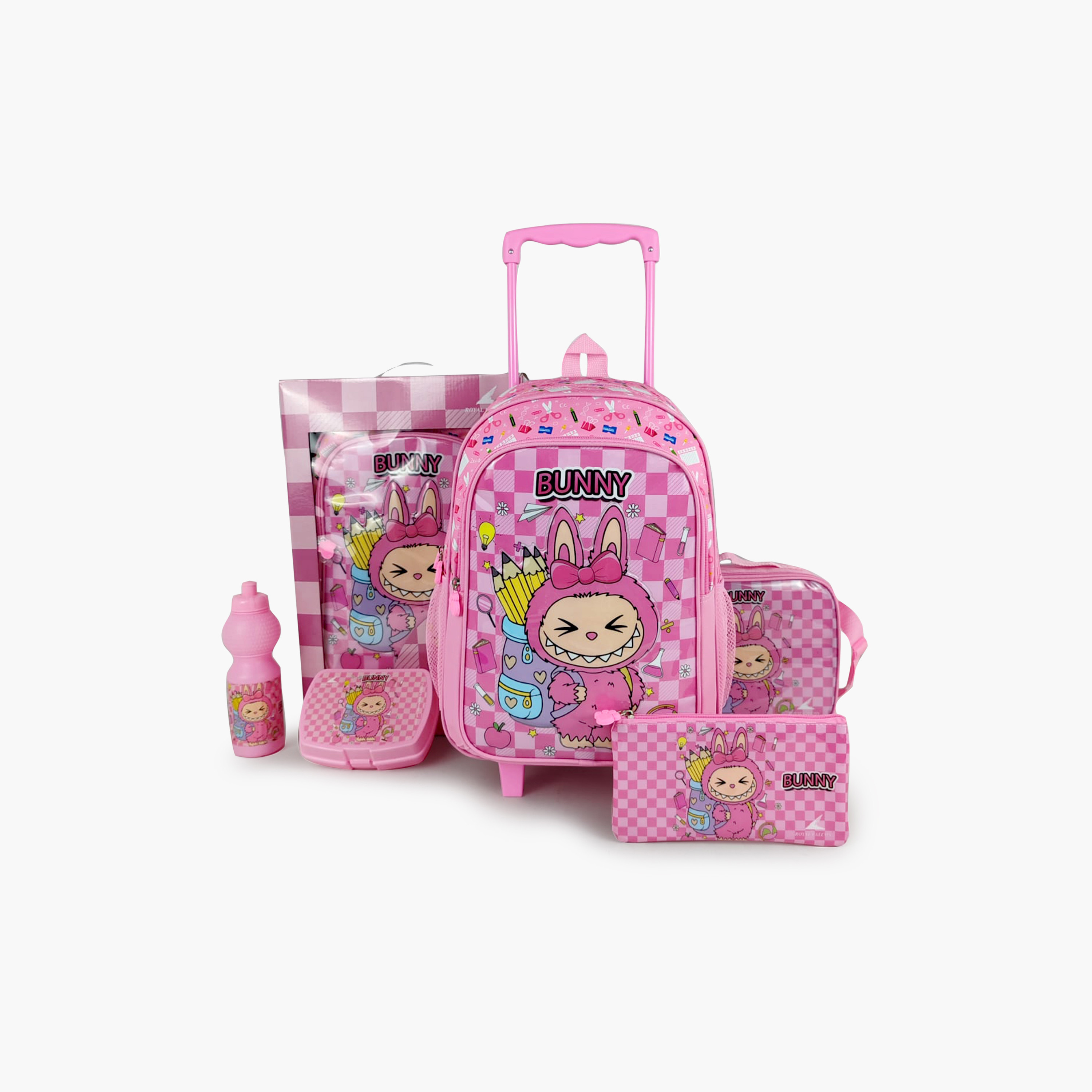 Royal Falcon Girl Doll 5-Piece School Trolley Backpack Set for Girls 5-8 Years - 15 Inch-school-bagsandbackpacks-trolleybags-image-9