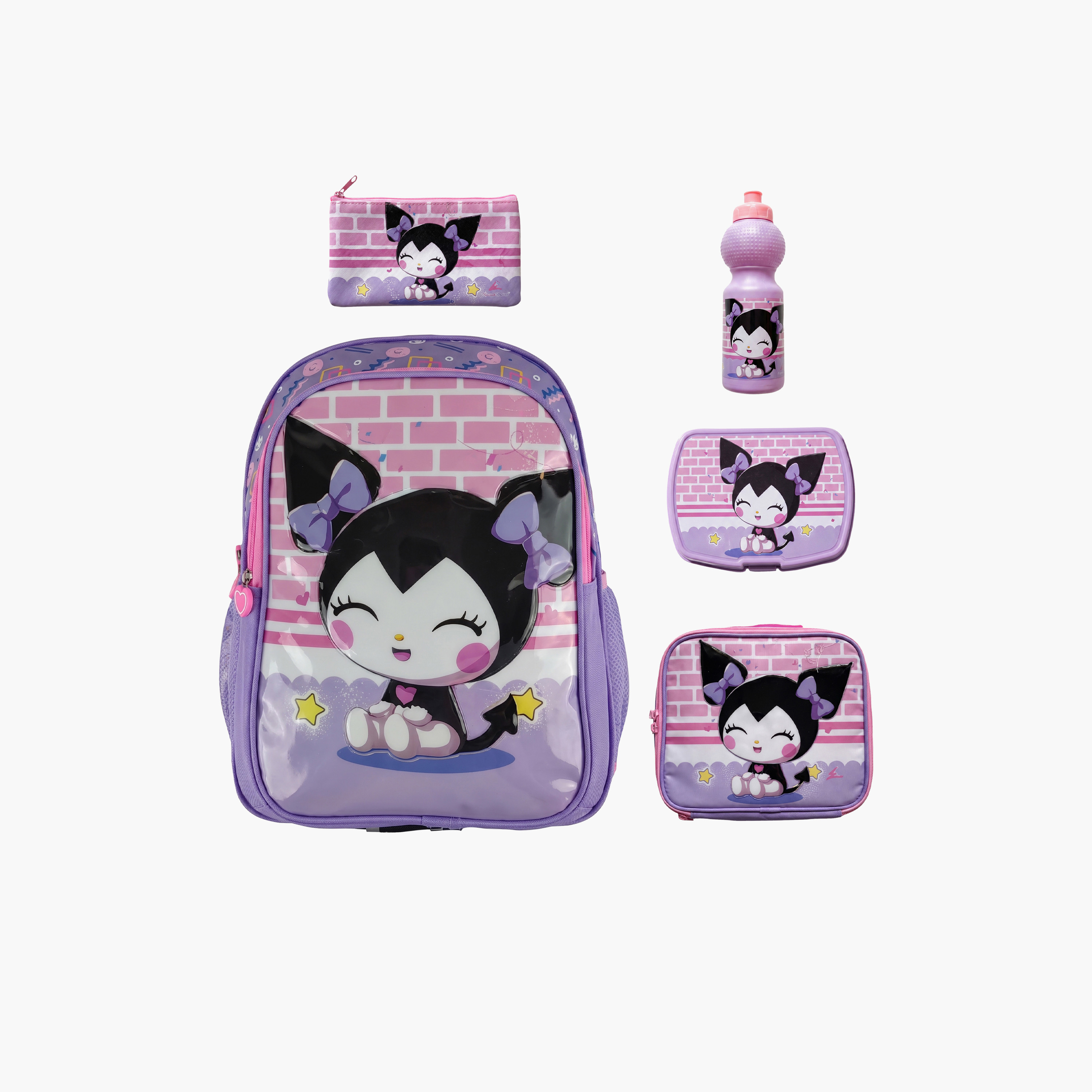 Royal Falcon Little Cutie 5-Piece School Backpack Set for Girls 5-8 Years with Lunch Bag - 15 Inch-school-bagsandbackpacks-backpacks-image-1