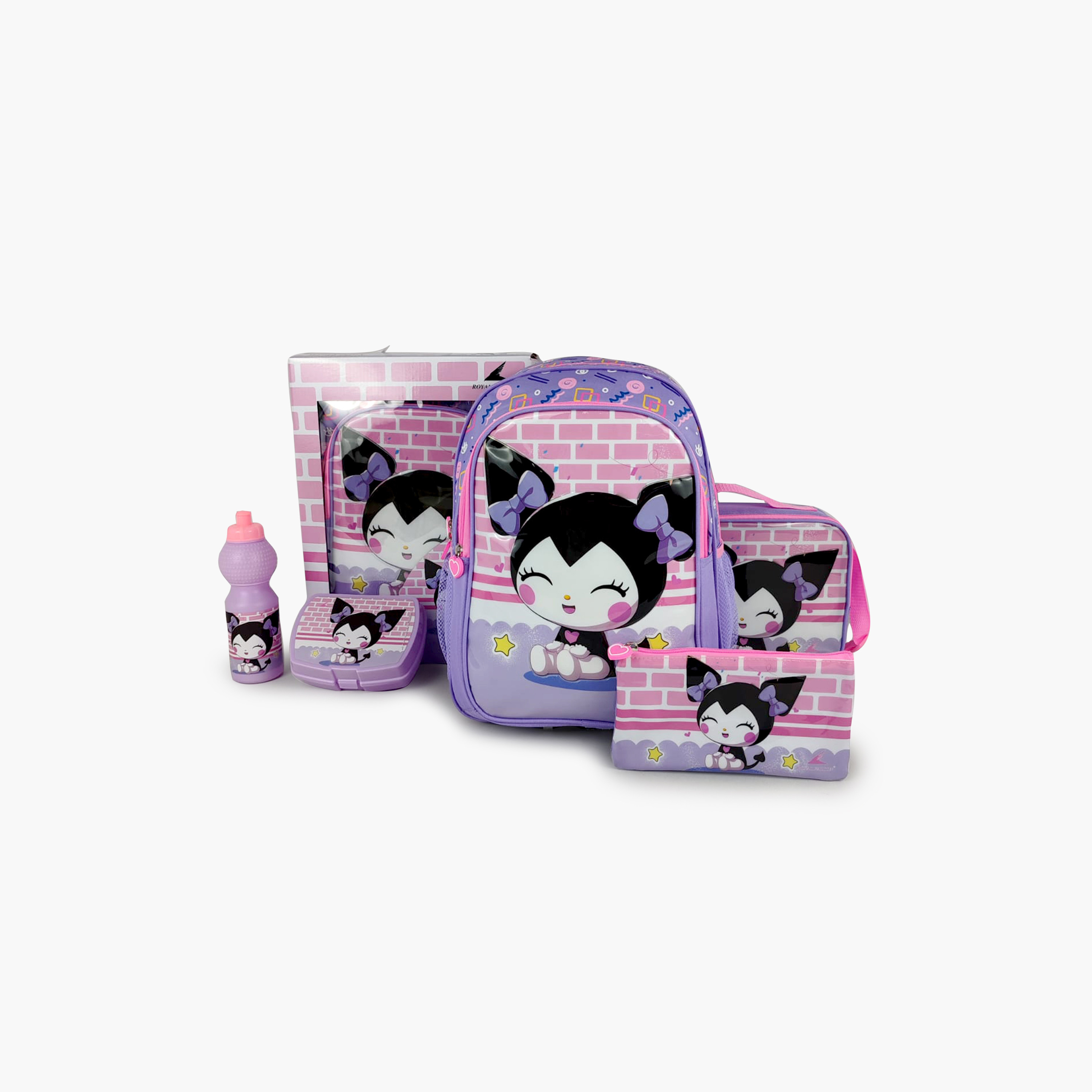 Royal Falcon Little Cutie 5-Piece School Backpack Set for Girls 5-8 Years with Lunch Bag - 15 Inch-school-bagsandbackpacks-backpacks-image-9