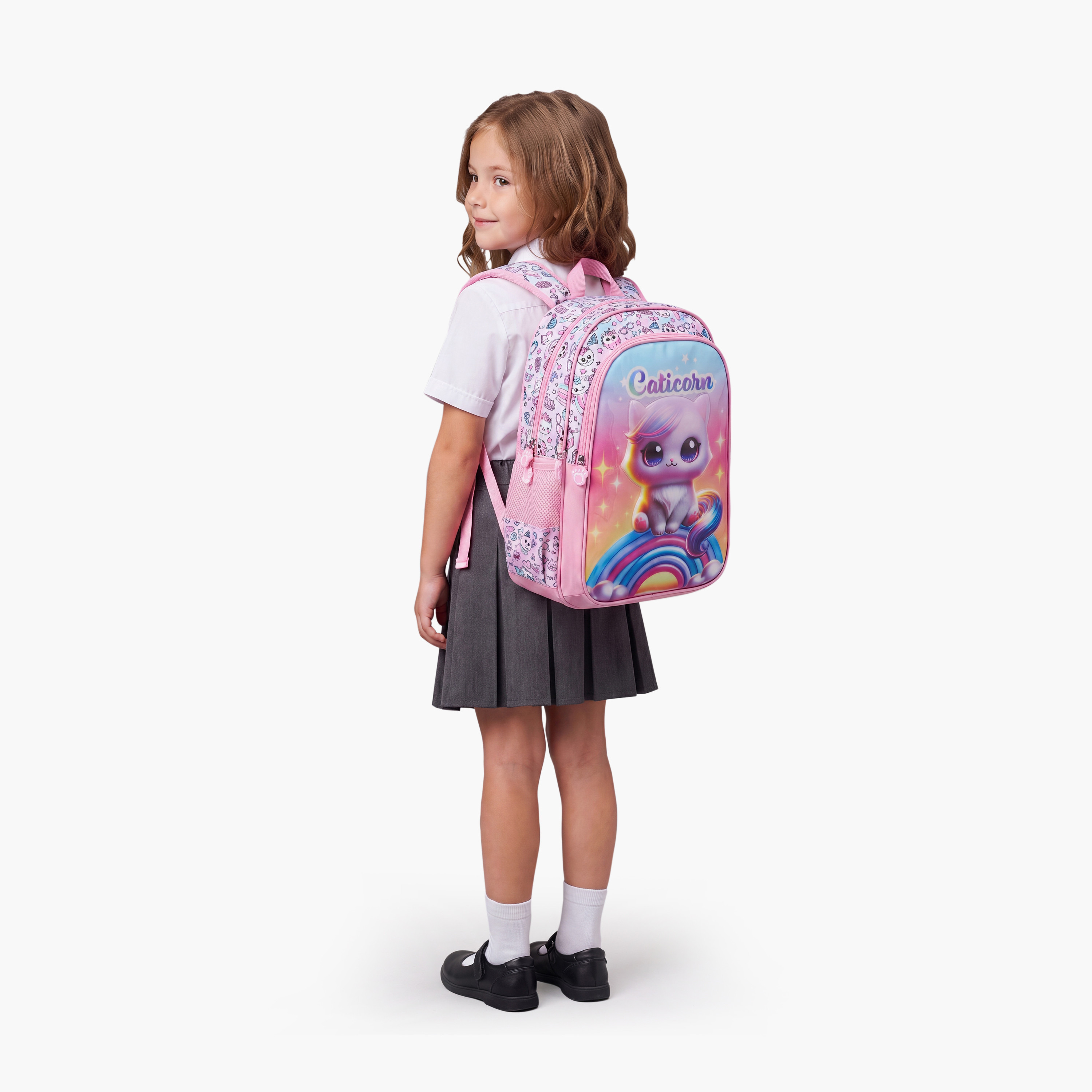 Royal Falcon Cat Caticorn 5-Piece School Backpack Set for Girls 5-8 Years with Lunch Bag - 15 Inch-school-bagsandbackpacks-backpacks-image-7