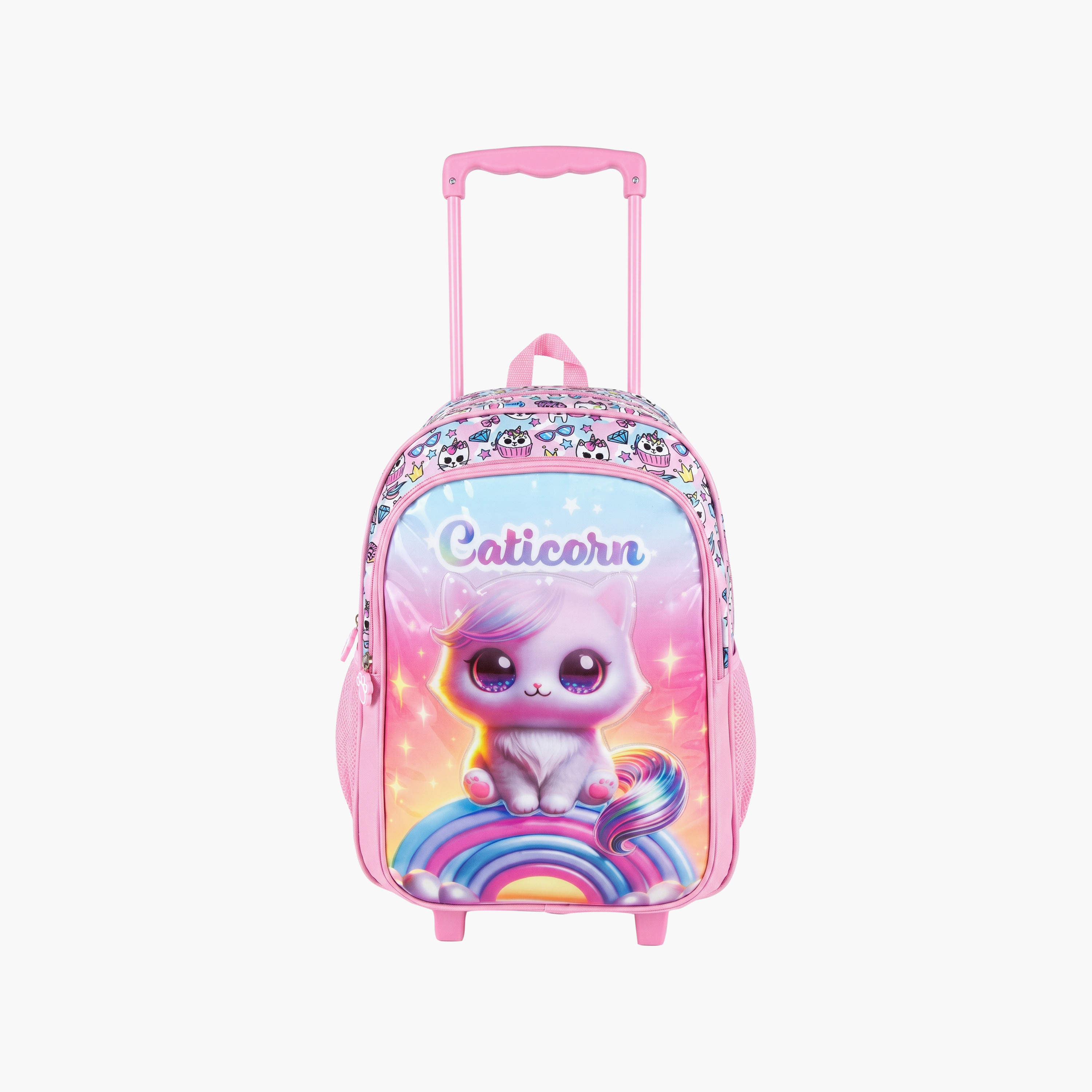 Royal Falcon Cat Caticorn 5-Piece School Trolley Backpack Set for Girls 5-8 Years - 15 Inch-school-bagsandbackpacks-trolleybags-image-2