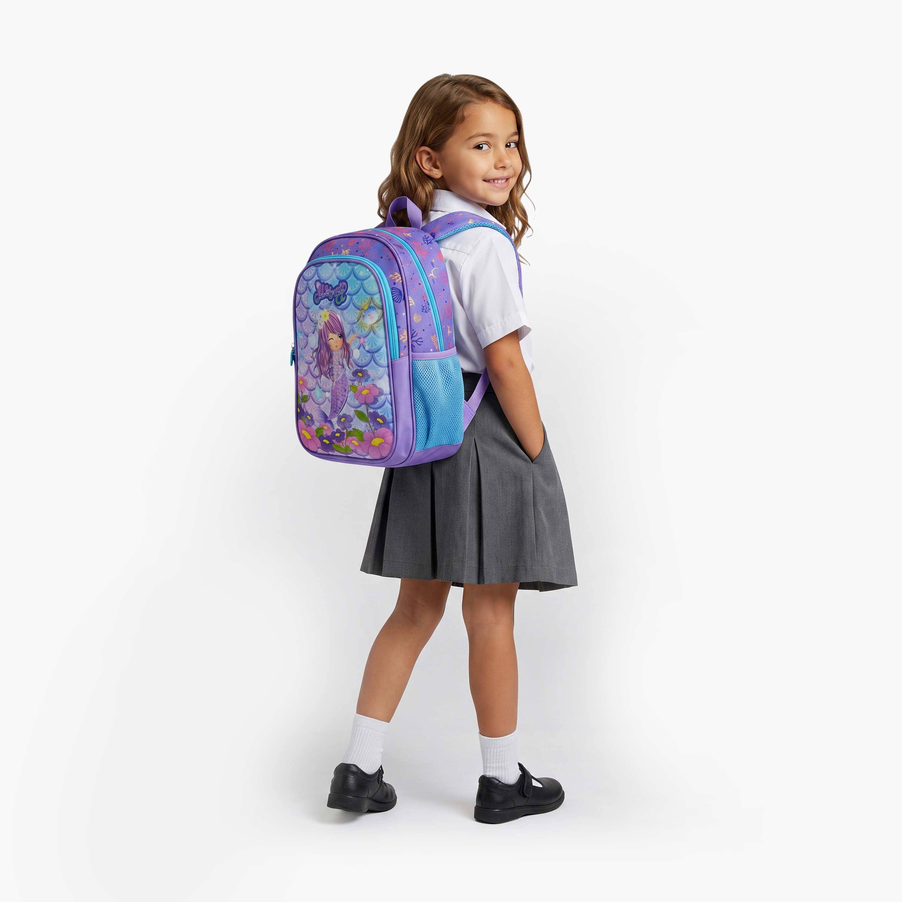 Royal Falcon Mermaid 5-Piece School Backpack Set for Girls 5-8 Years with Lunch Bag - 15 Inch-school-bagsandbackpacks-backpacks-image-7