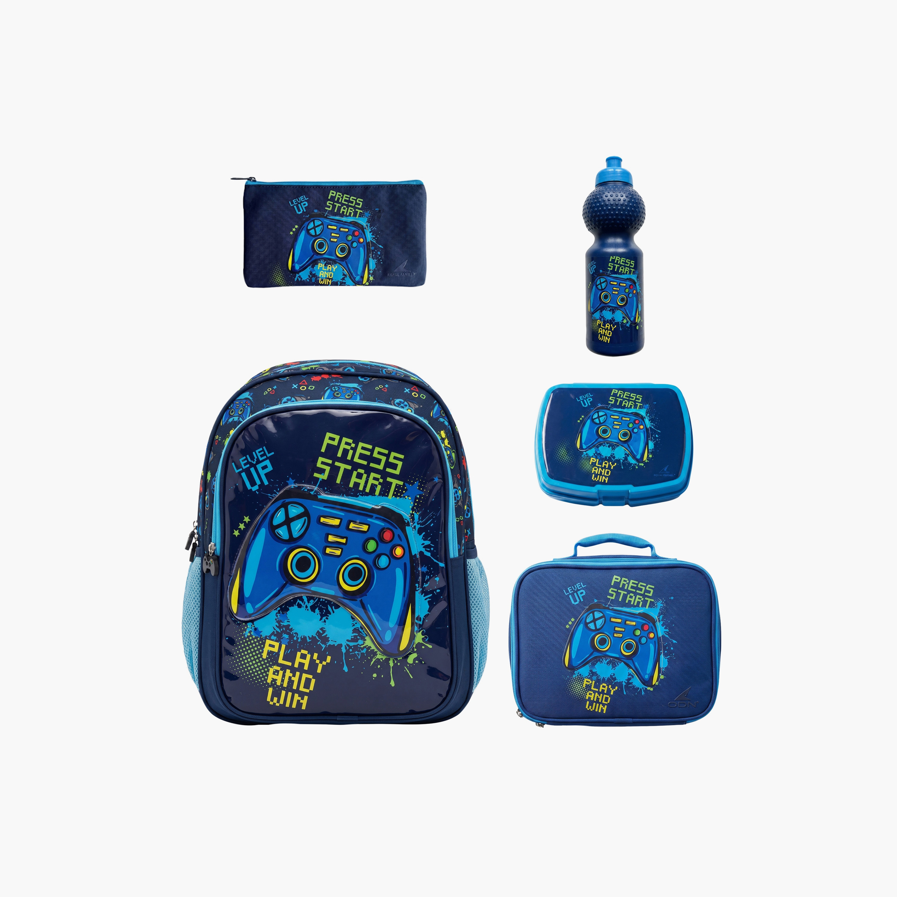 Royal Falcon Gaming Controller 5-Piece School Backpack Set for Boys 5-8 Years - 15 Inch-school-bagsandbackpacks-backpacks-image-1