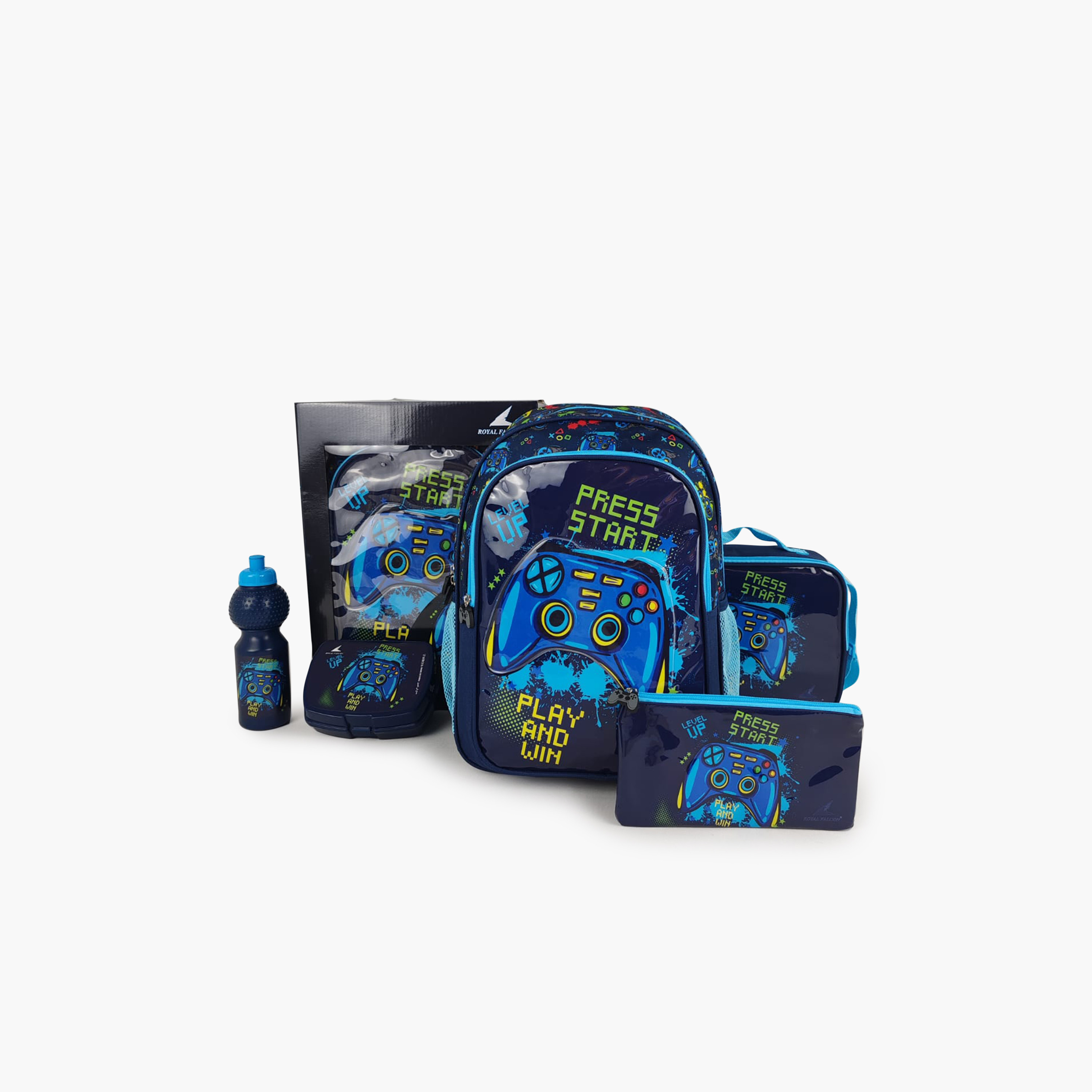 Royal Falcon Gaming Controller 5-Piece School Backpack Set for Boys 5-8 Years - 15 Inch-school-bagsandbackpacks-backpacks-image-9