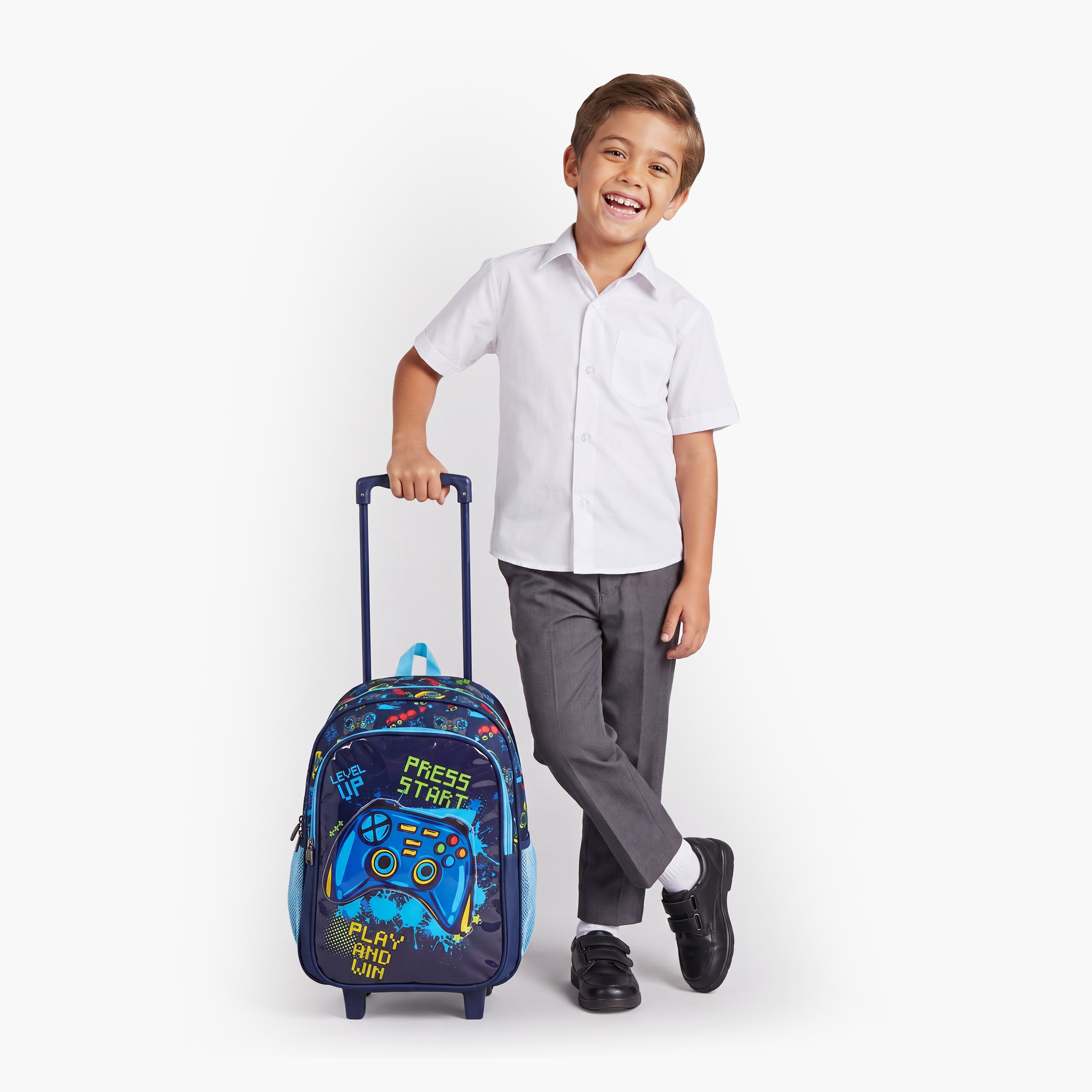 Royal Falcon Gaming Controller 5-Piece School Trolley Backpack Set for Boys 5-8 Years - 15 Inch-school-bagsandbackpacks-trolleybags-image-7
