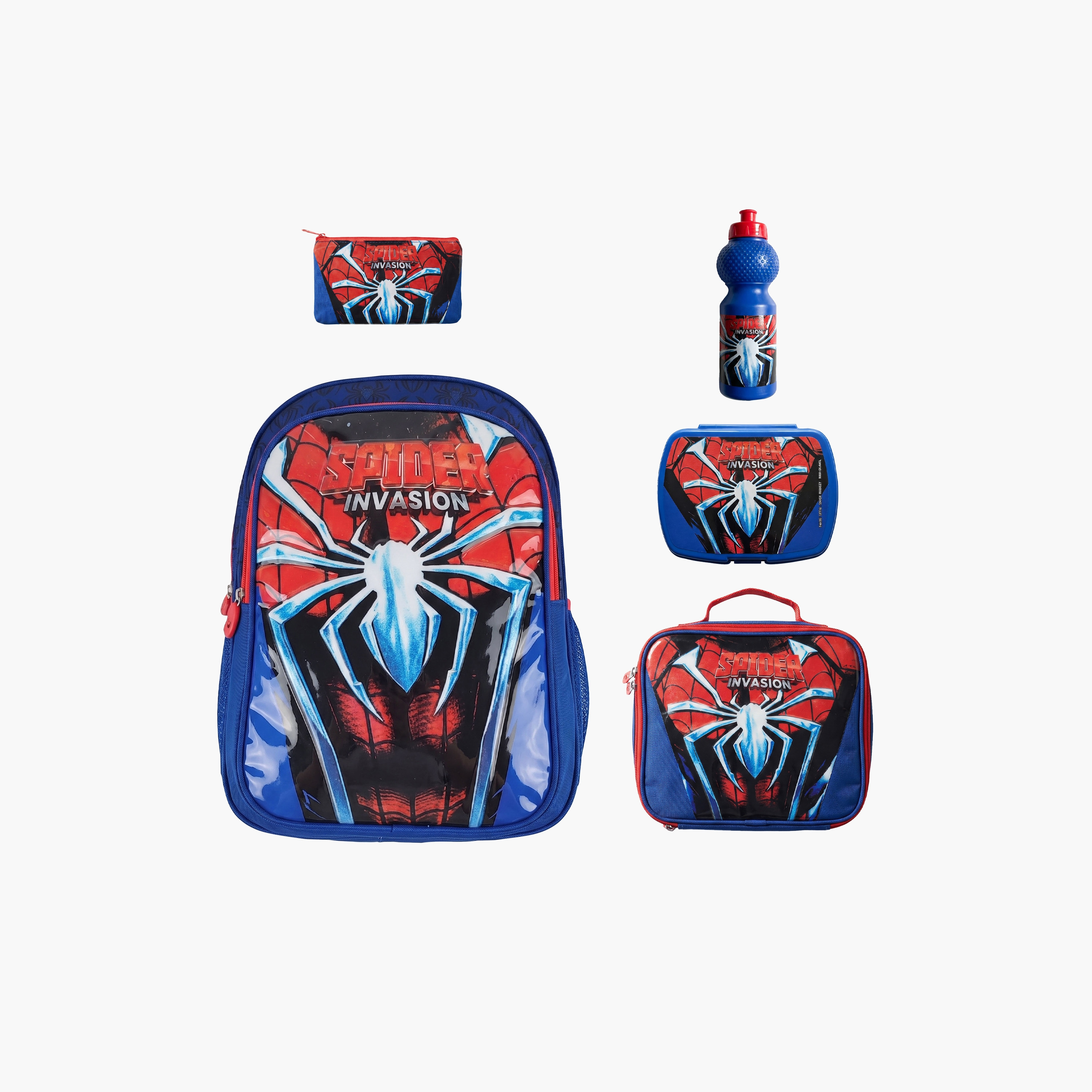 Royal Falcon Spiderman 5-Piece School Backpack Set for Boys 5-8 Years and Pencil Pouch - 15 Inch-school-bagsandbackpacks-backpacks-image-1