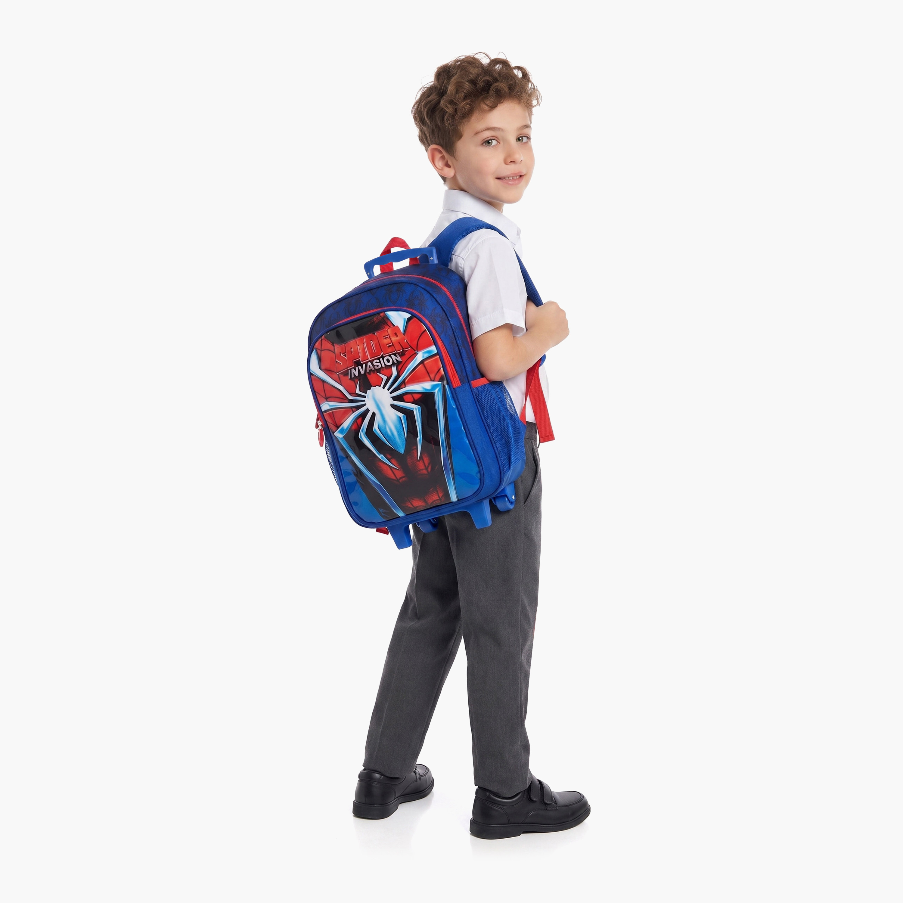 Royal Falcon Spiderman 5-Piece School Trolley Backpack Set for Boys 5-8 Years - 15 Inch-school-bagsandbackpacks-trolleybags-image-7