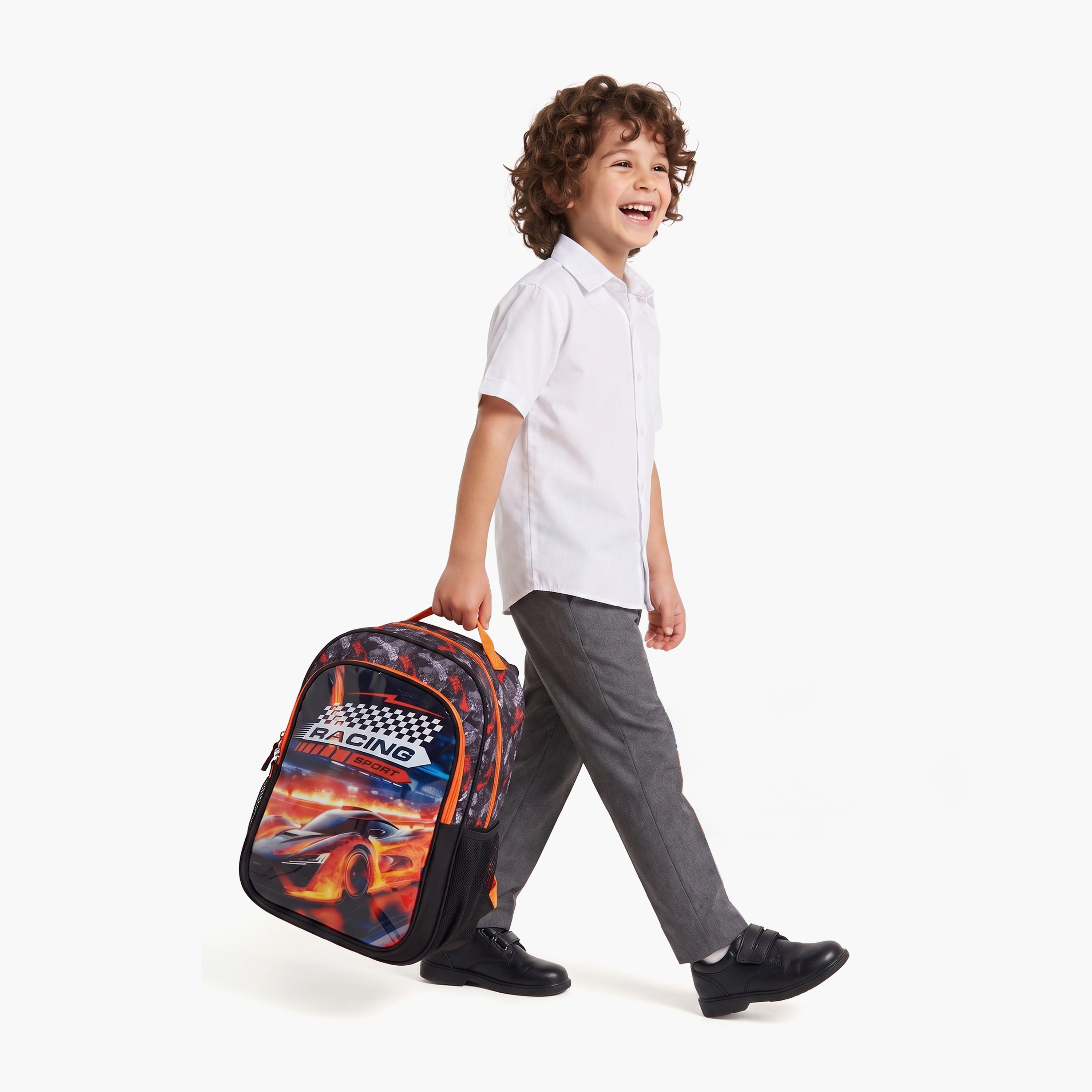 Royal Falcon Car Racing 5-Piece School Backpack Set for Boys 5-8 Years with Lunch Bag - 15 Inch-school-bagsandbackpacks-backpacks-image-7