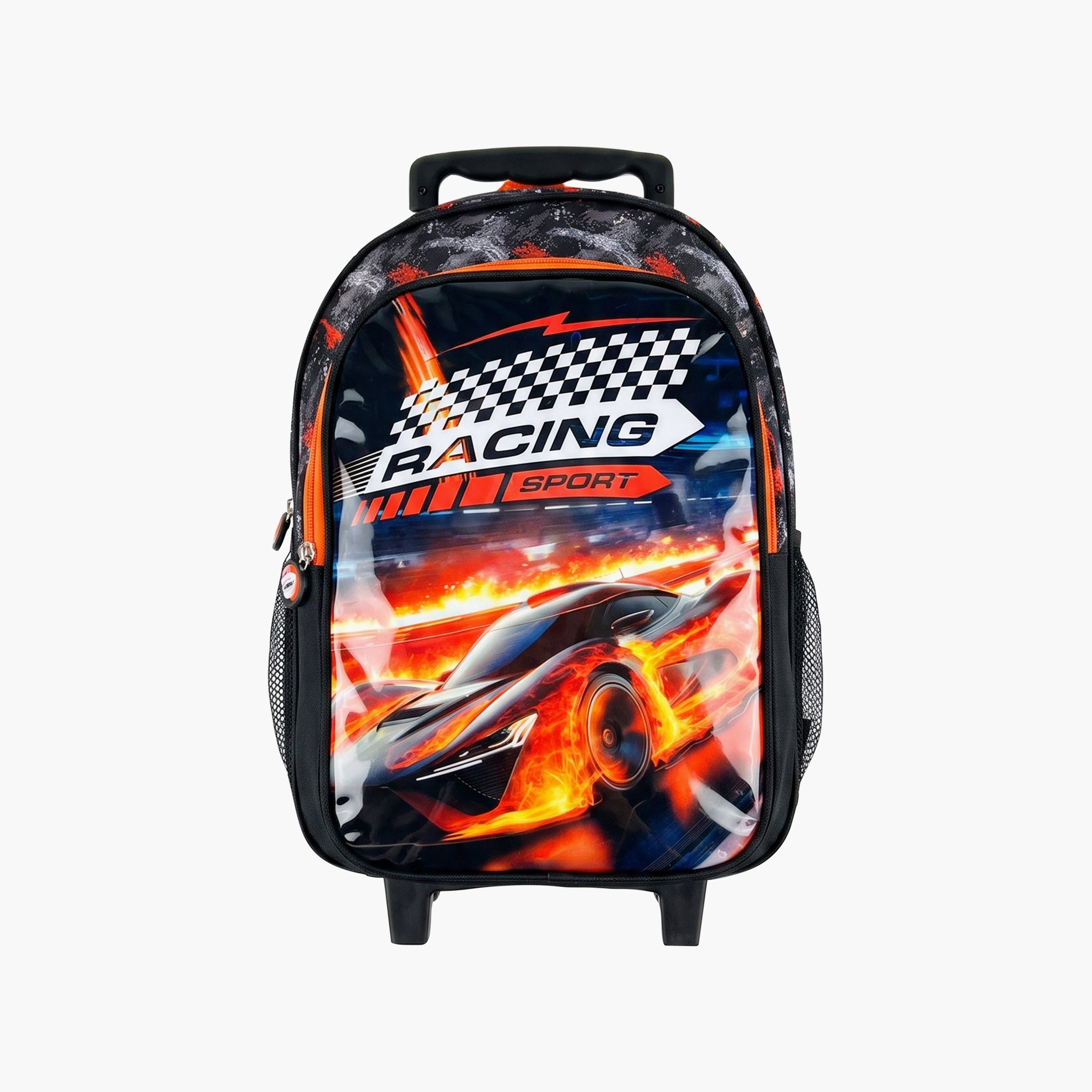 Royal Falcon Car Racing 5-Piece School Trolley Backpack Set for Boys 5-8 Years - 15 Inch-school-bagsandbackpacks-trolleybags-image-2