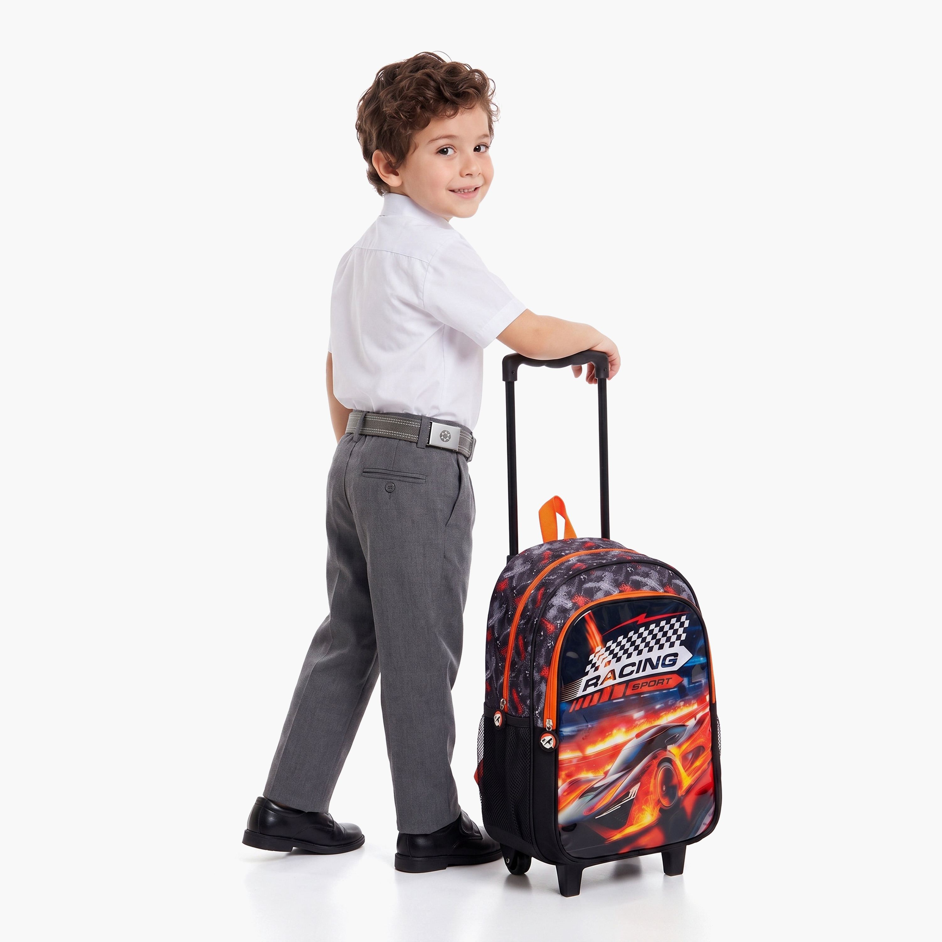 Royal Falcon Car Racing 5-Piece School Trolley Backpack Set for Boys 5-8 Years - 15 Inch-school-bagsandbackpacks-trolleybags-image-7