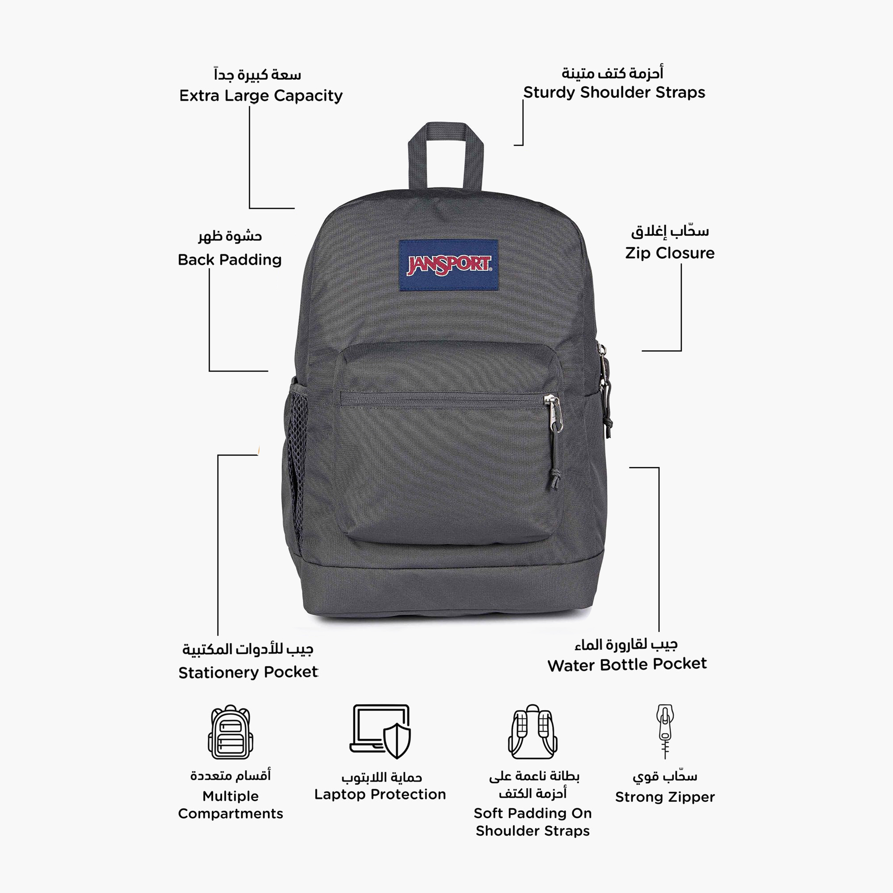 Jansport Backpack with Laptop Sleeve - 15inch-school-bagsandbackpacks-backpacks-image-2