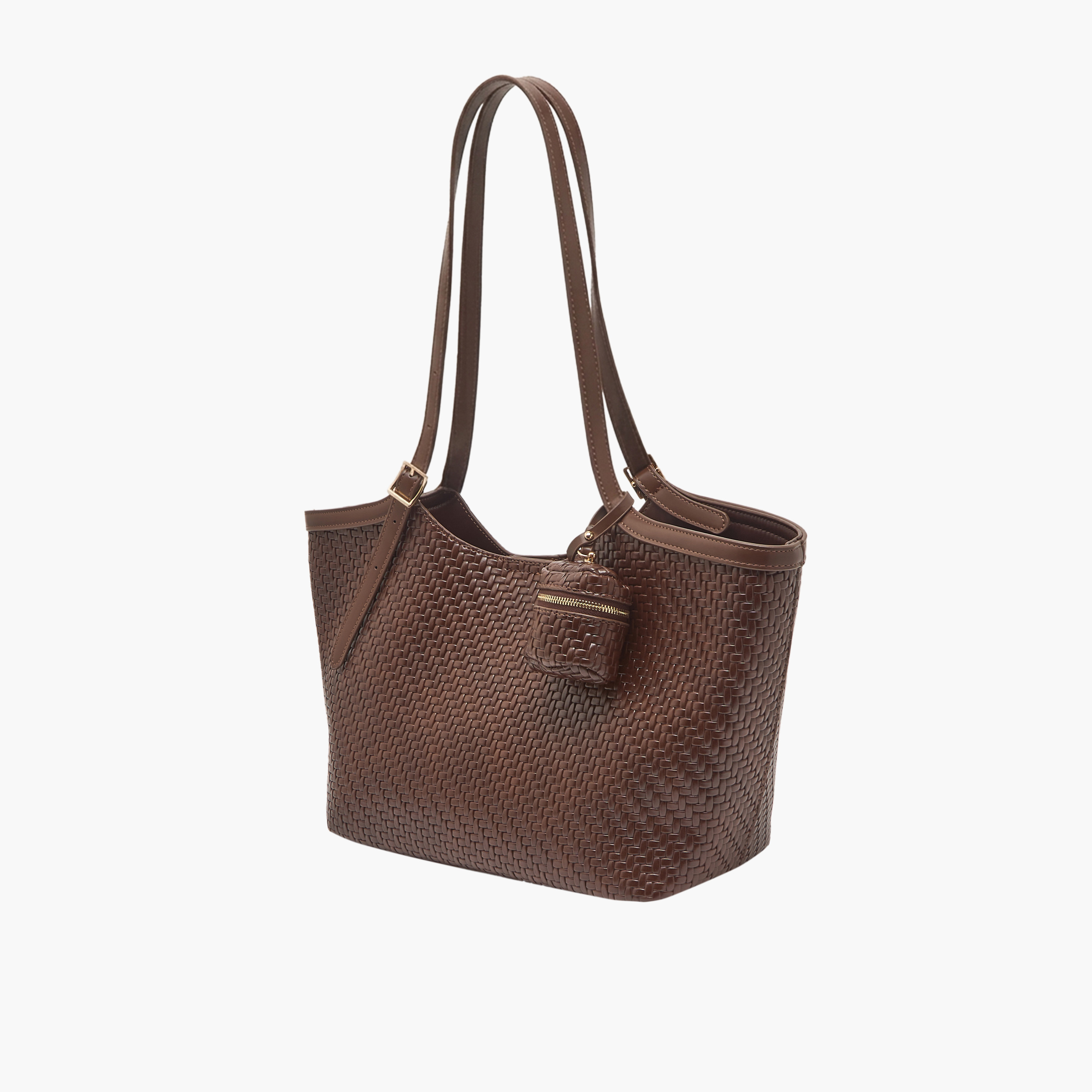 Sasha Textured Tote Bag with Pouch-women-bagsandwallets-handbags-image-2