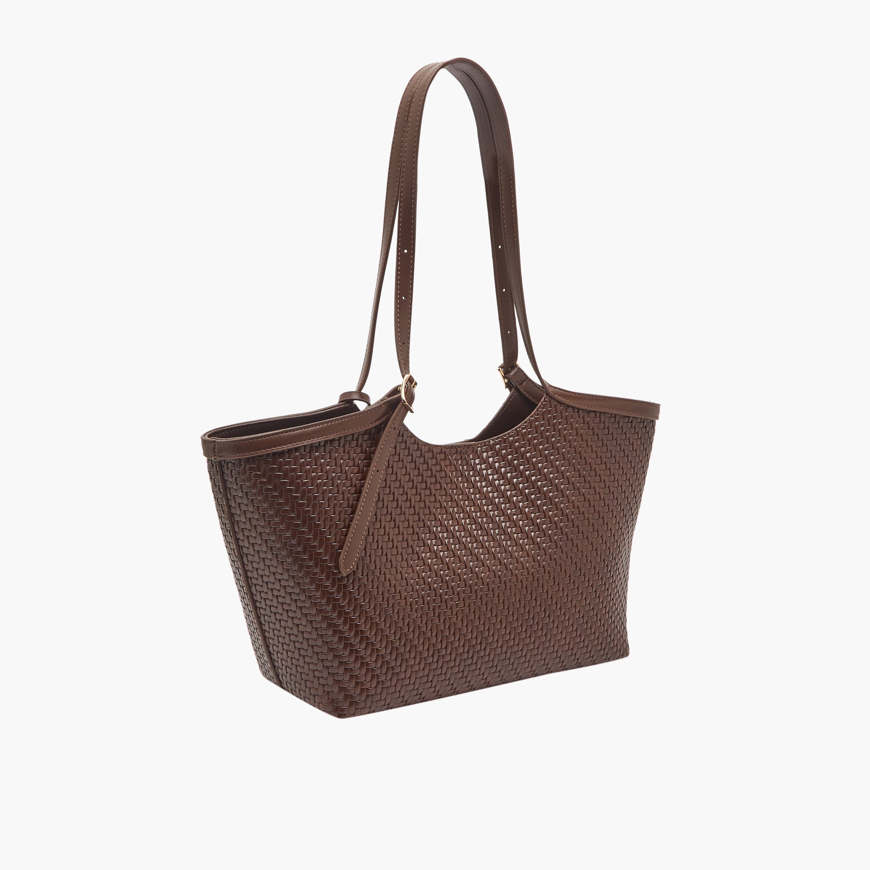 Sasha Textured Tote Bag with Pouch-women-bagsandwallets-handbags-image-3