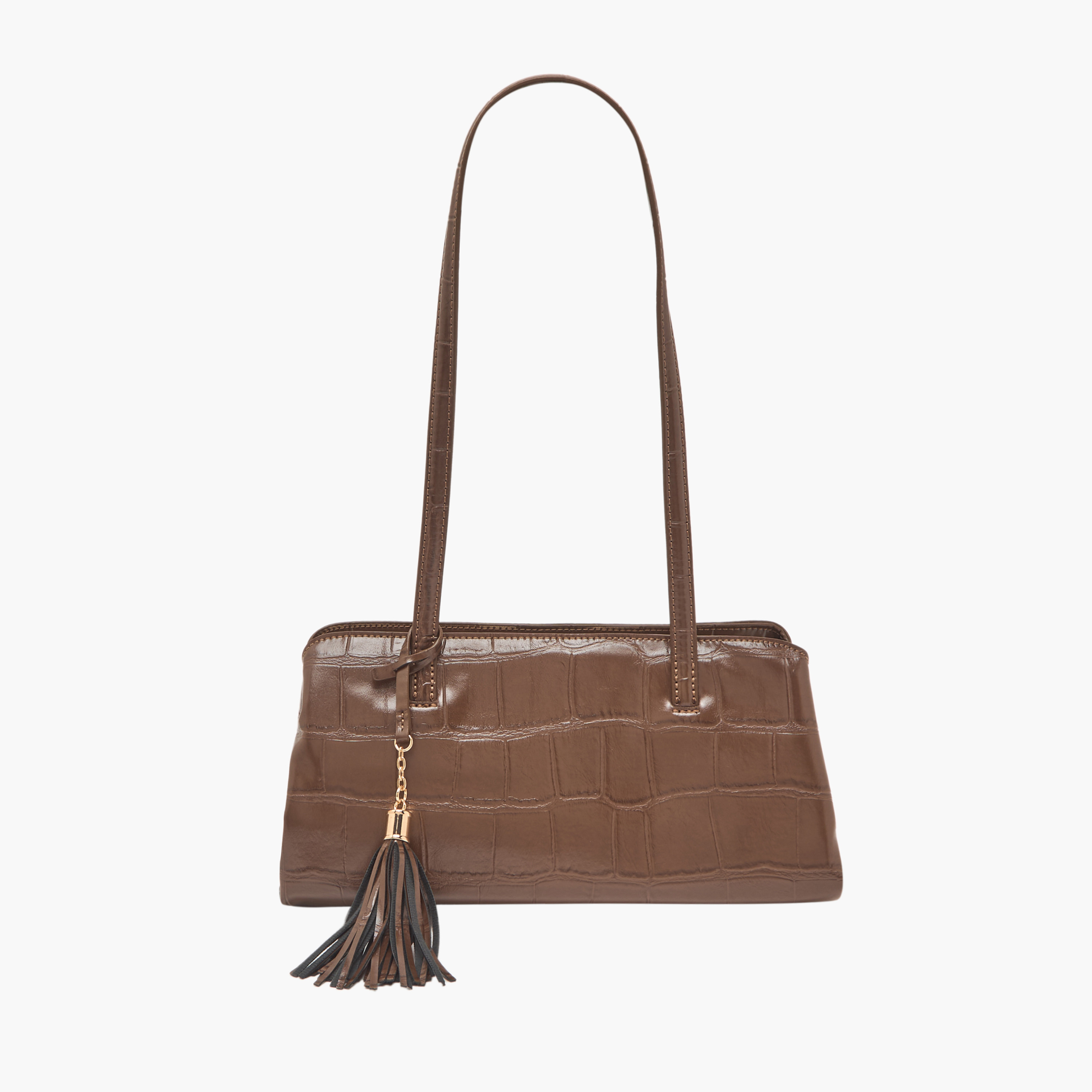 Sasha Textured Tote Bag with Tassel Accent-women-bagsandwallets-handbags-image-1