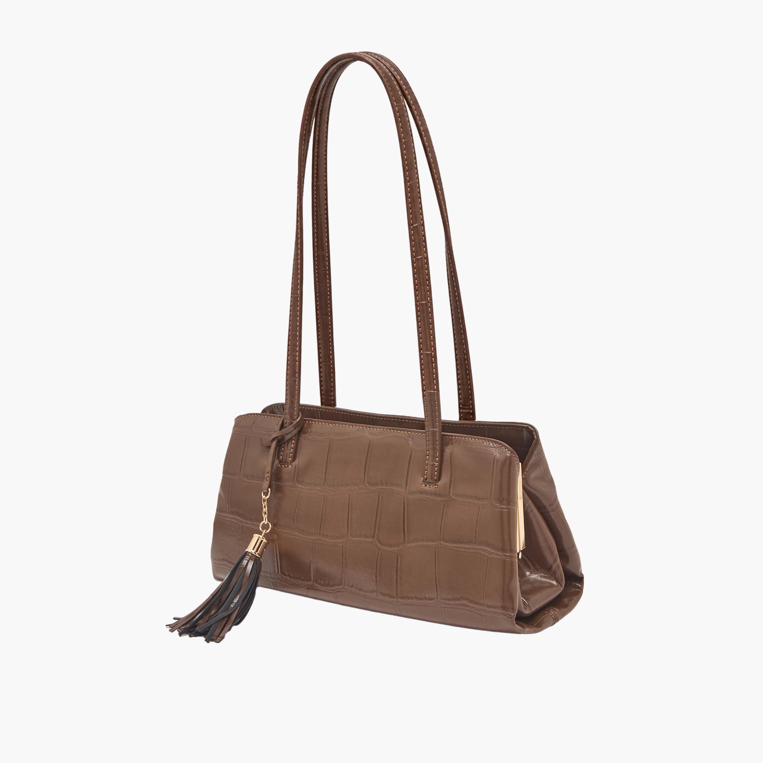 Sasha Textured Tote Bag with Tassel Accent-women-bagsandwallets-handbags-image-2