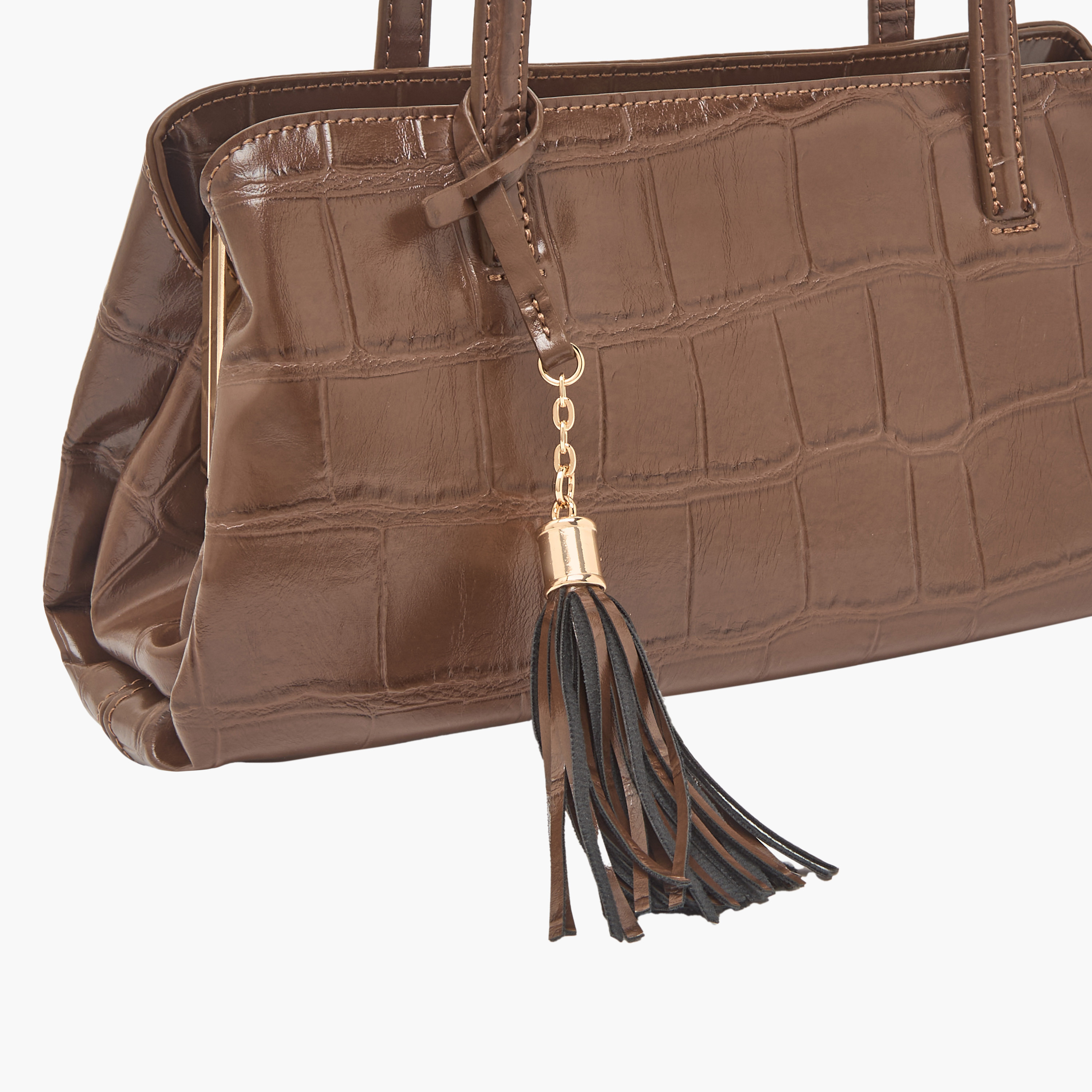 Sasha Textured Tote Bag with Tassel Accent-women-bagsandwallets-handbags-image-4