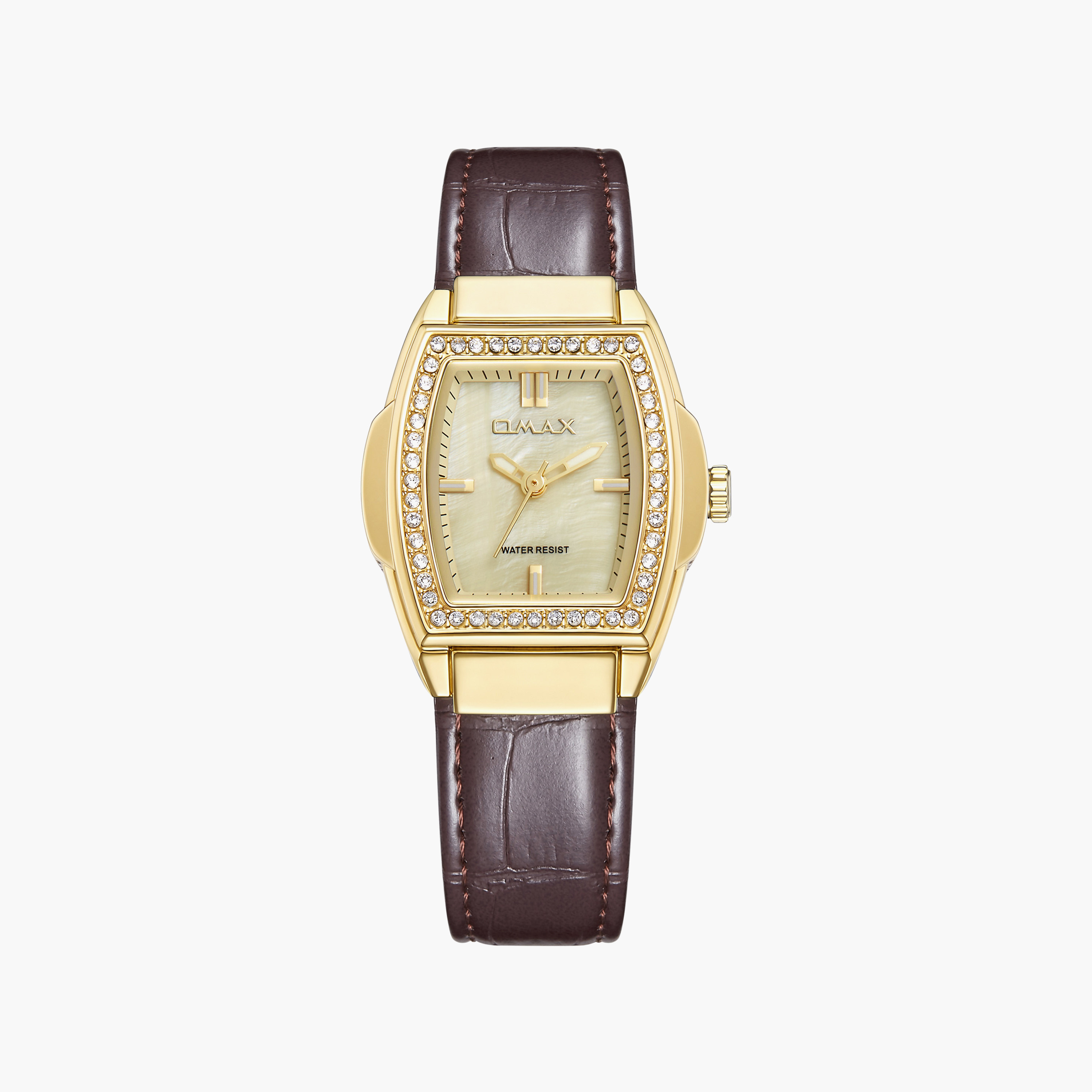 ساعة أوماكس النسائية التناظرية ذات الحزام المستطيل مقاس 30 مم مع مشبك | SQ-CSL002G1KI3-women-watchesandjewellery-watches-image-1