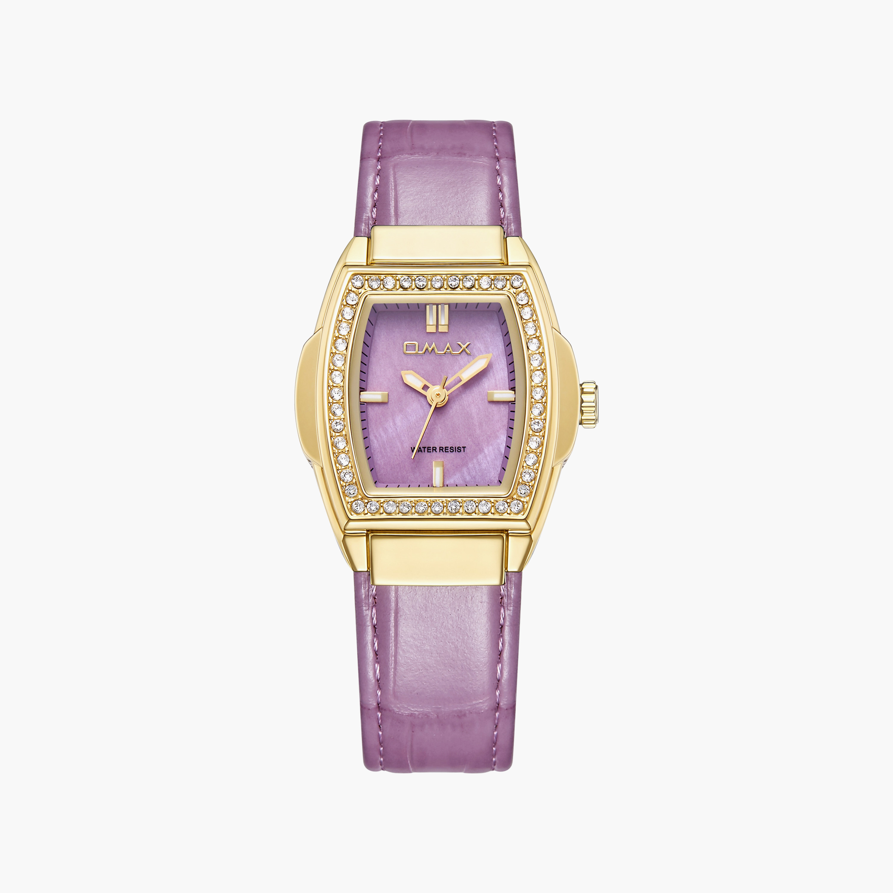 ساعة أوماكس النسائية التناظرية ذات الحزام المستطيل مقاس 30 مم مع مشبك | SQ-CSL002GLLI3-women-watchesandjewellery-watches-image-1