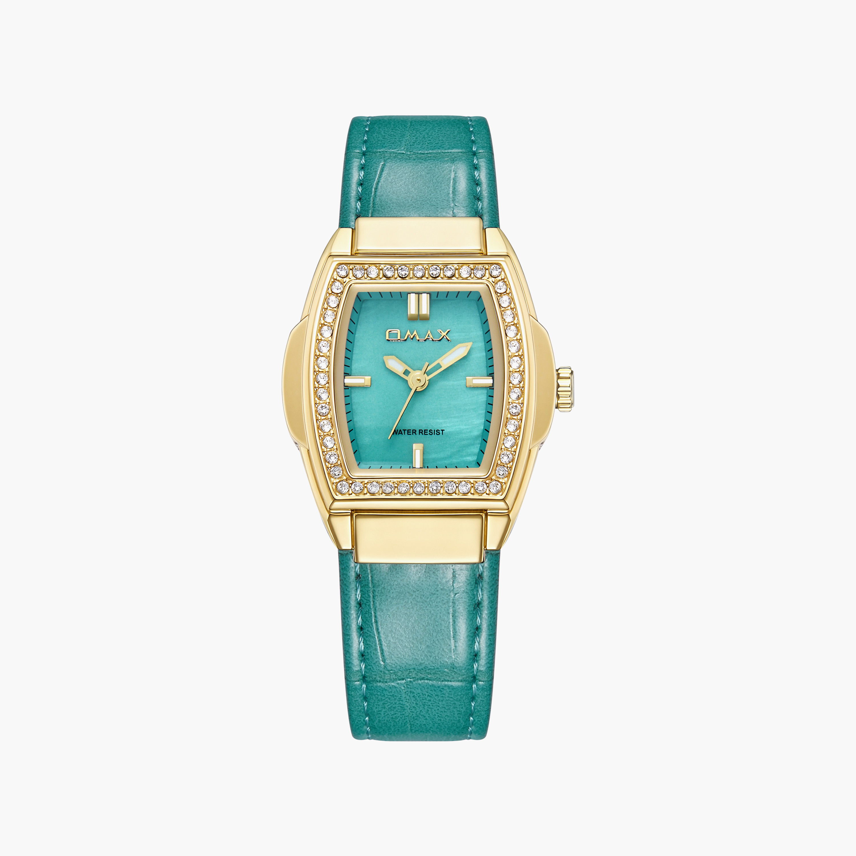 ساعة أوماكس النسائية التناظرية ذات الحزام المستطيل مقاس 30 مم مع مشبك | SQ-CSL002GTTI3-women-watchesandjewellery-watches-image-1