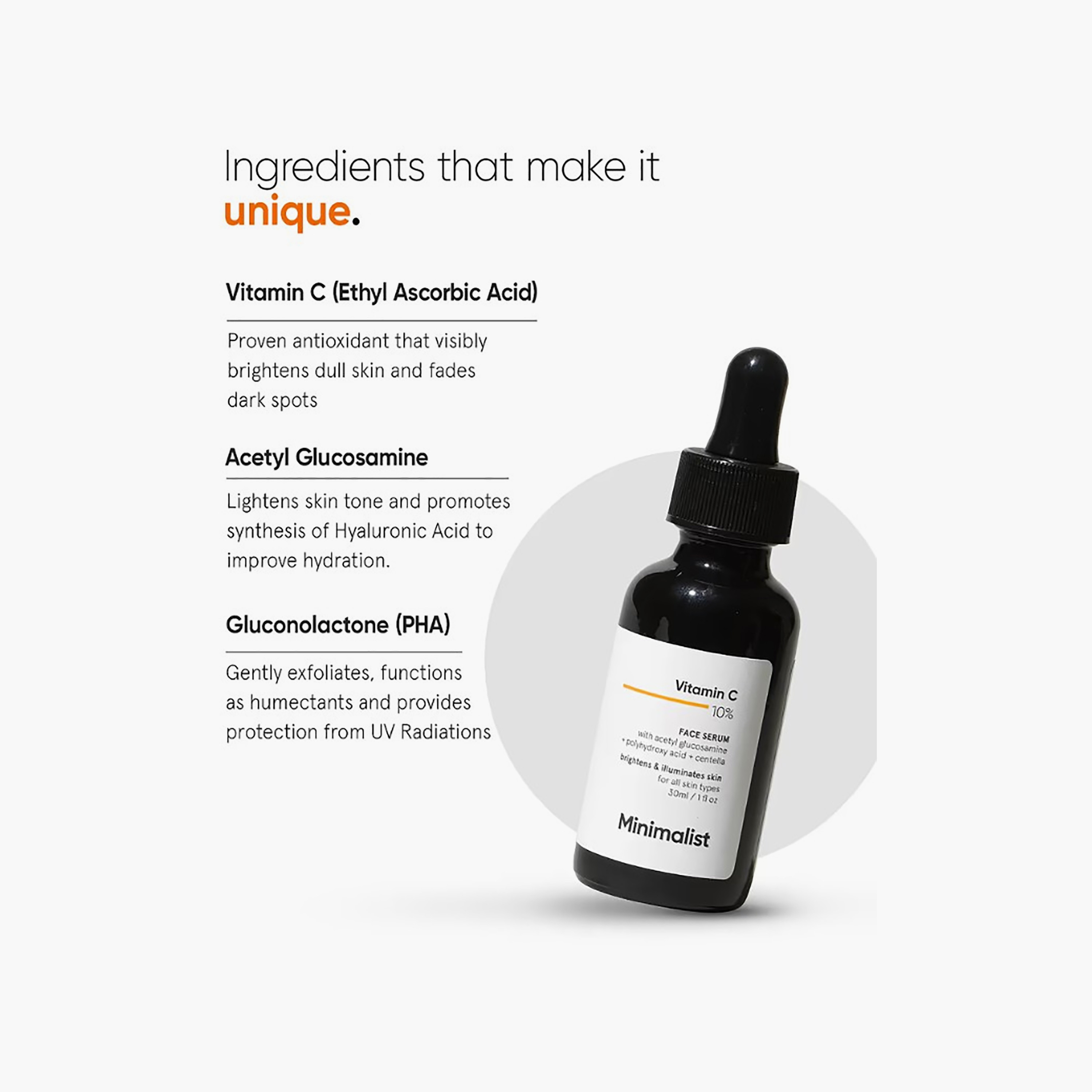 Minimalist Vitamin C + Glucosamine + PHA 10% Face Serum 30 ml-beautyandpersonalcare-skin-treatmentsandserums-image-3