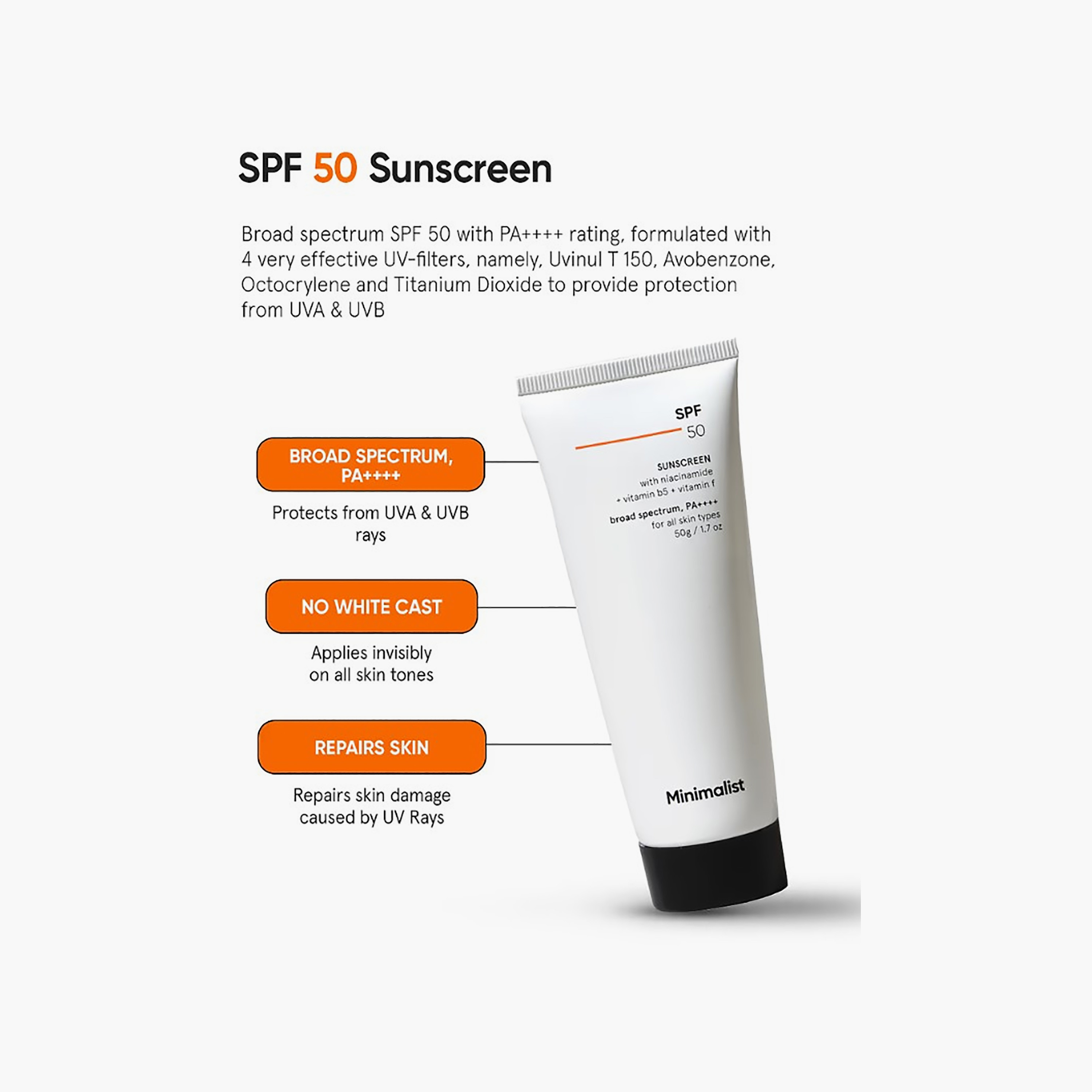 Minimalist Niacinamide Face Sunscreen SPF 50 PA+ 50 g-beautyandpersonalcare-skin-suncare-facesunscreen-image-2