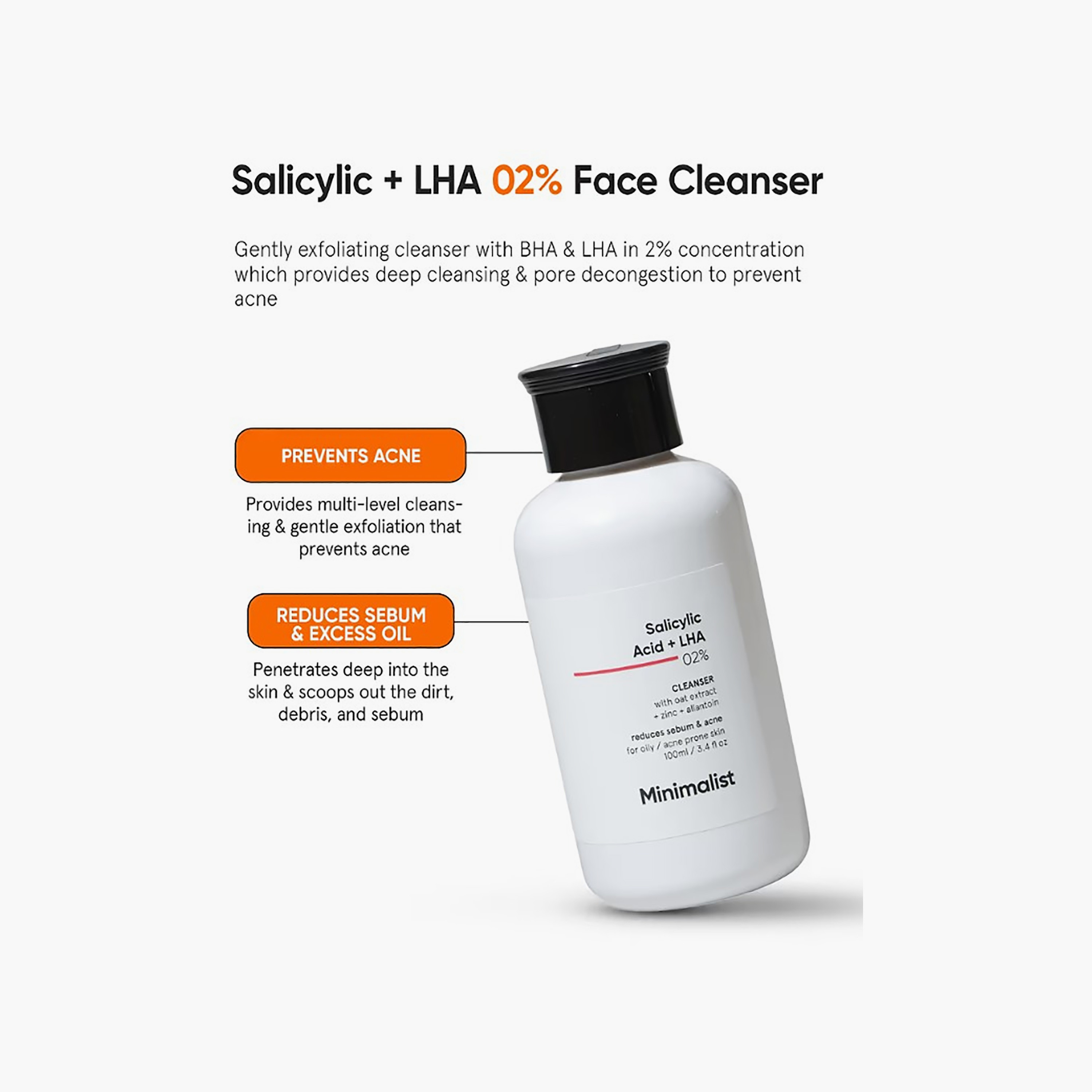 Minimalist Salicylic Acid + LHA 2% Cleanser 100 ml-beautyandpersonalcare-skin-cleansers-facewashandcleansers-image-2