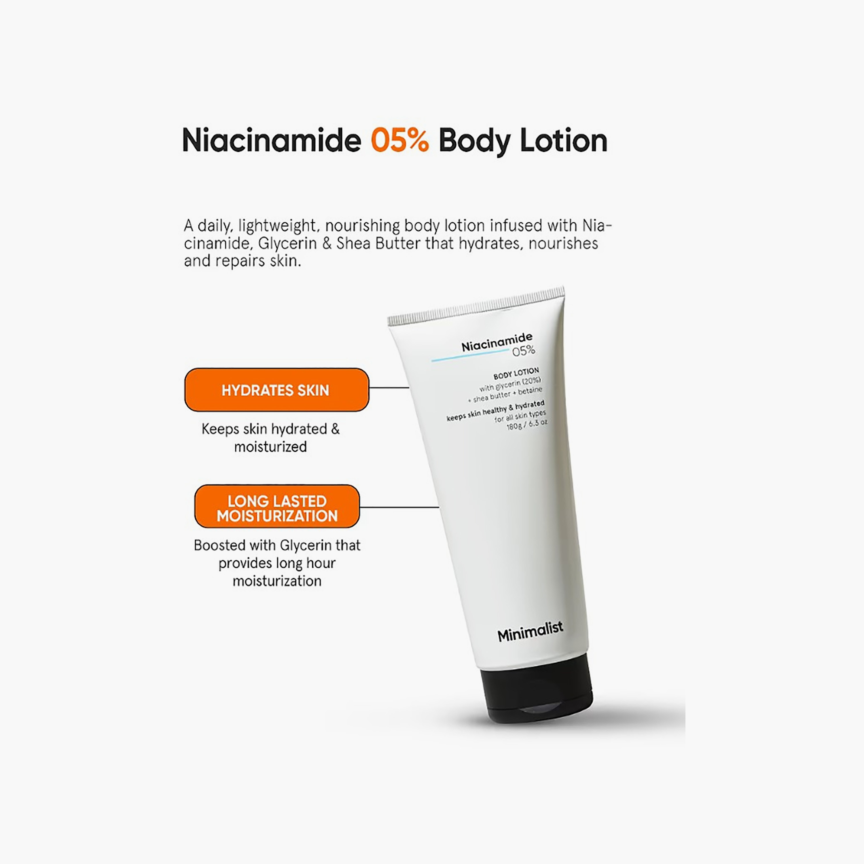 Minimalist Niacinamide 5% with Glycerin 20% Body Lotion 180 g-beautyandpersonalcare-skin-moisturisers-bodyandhandlotions-image-2