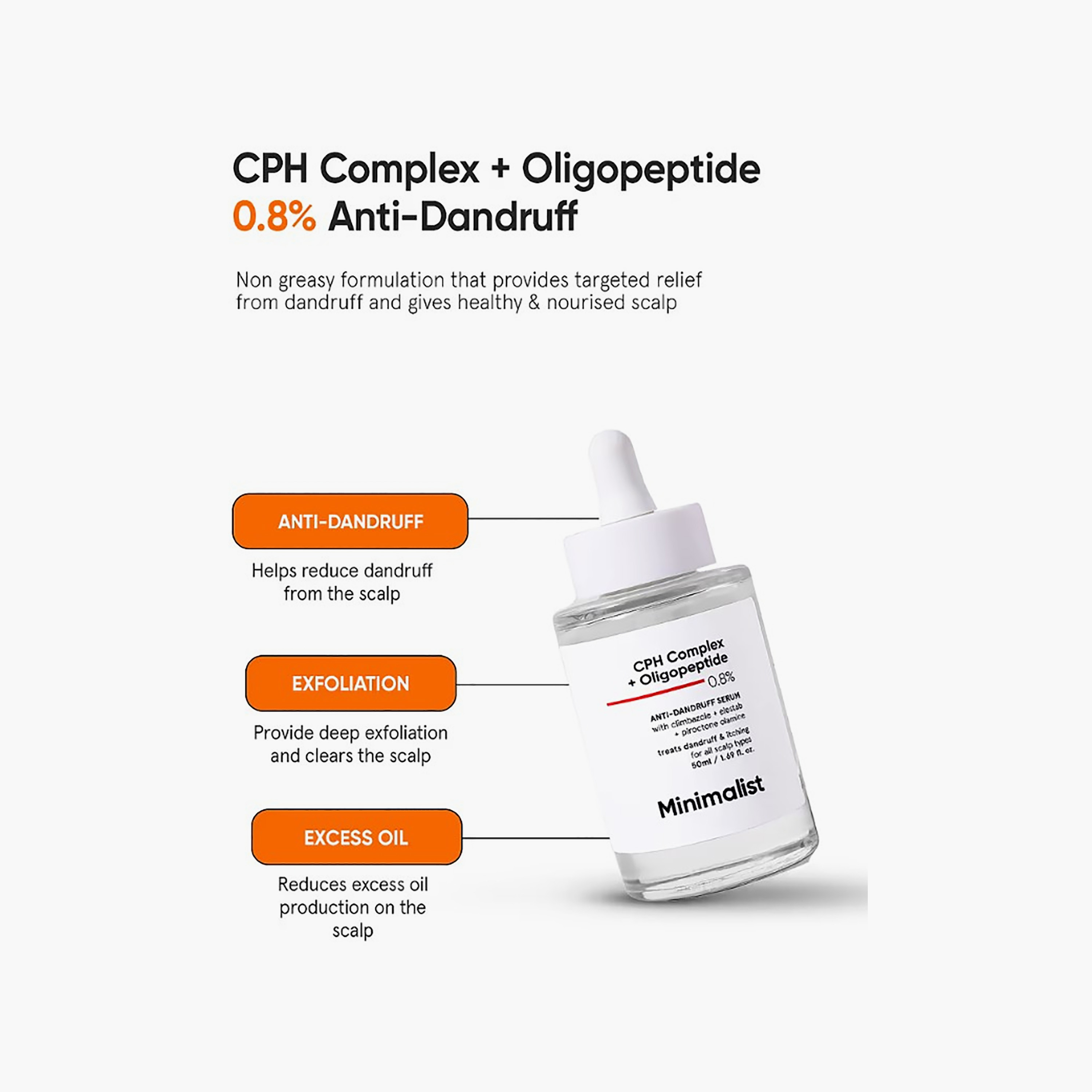 سيروم الشعر Minimalist CPH Complex + Oligopeptide 0.8%، 50 مل-beautyandpersonalcare-hair-haircare-hairserums-image-2