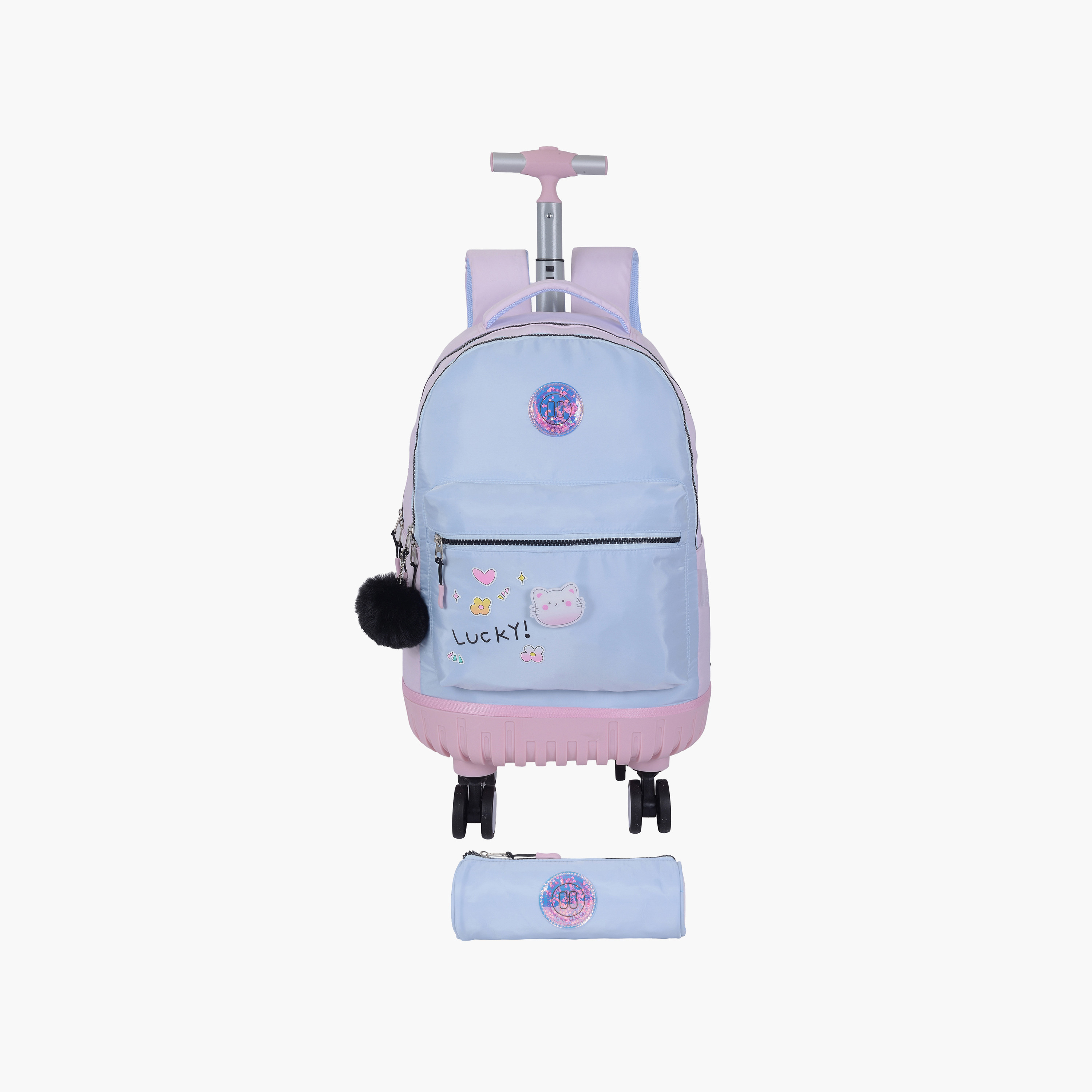 Pause 2-Piece Trolley Bag for Girls 13+ Years with Pencil Case - 18 Inch-school-bagsandbackpacks-trolleybags-image-1