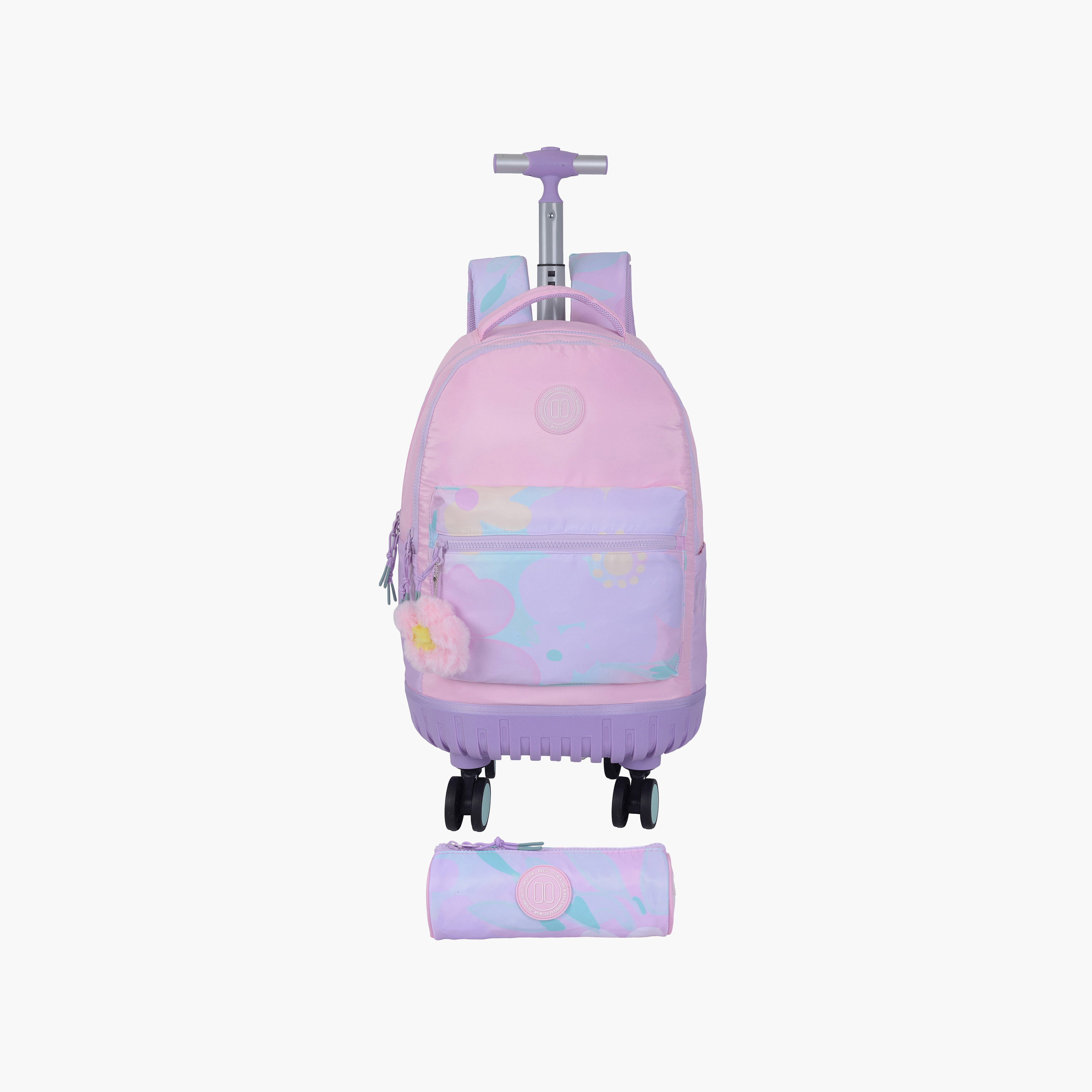 حقيبة ترولي من قطعتين من بوز للبنات من عمر 13 سنة فما فوق مع مقلمة - 18 بوصة-school-bagsandbackpacks-trolleybags-image-1